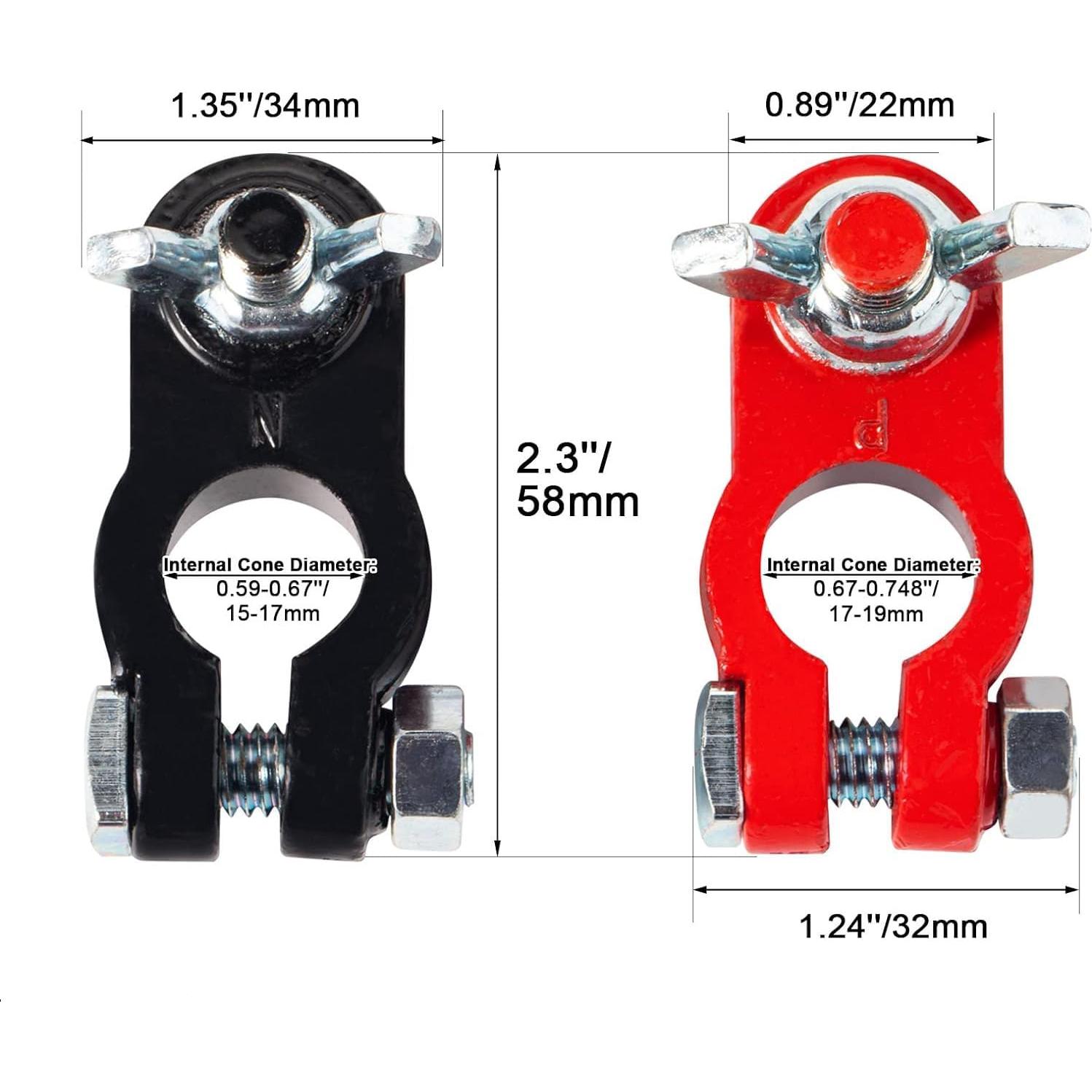 Kit de Terminales de Batería Universales Hanaiette 12V - Anticorrosión