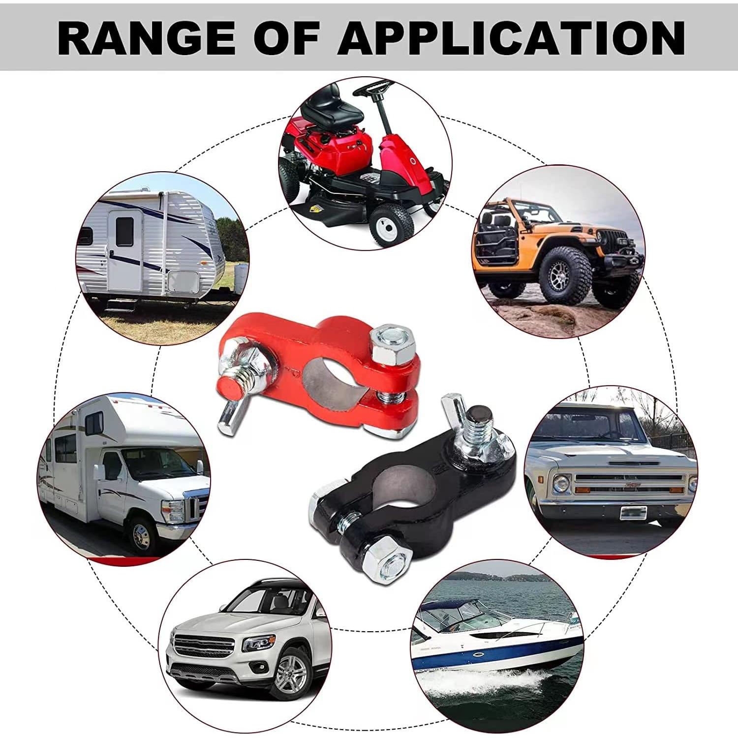 Kit de Terminales de Batería Universales Hanaiette 12V - Anticorrosión