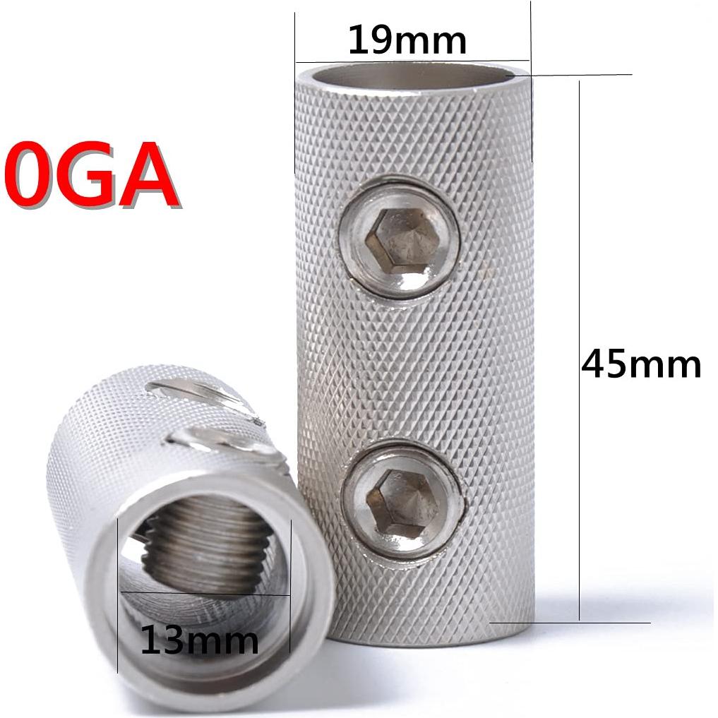 Conectores de empalme de cable 0 AWG TIALECCI 4PCS con tubos