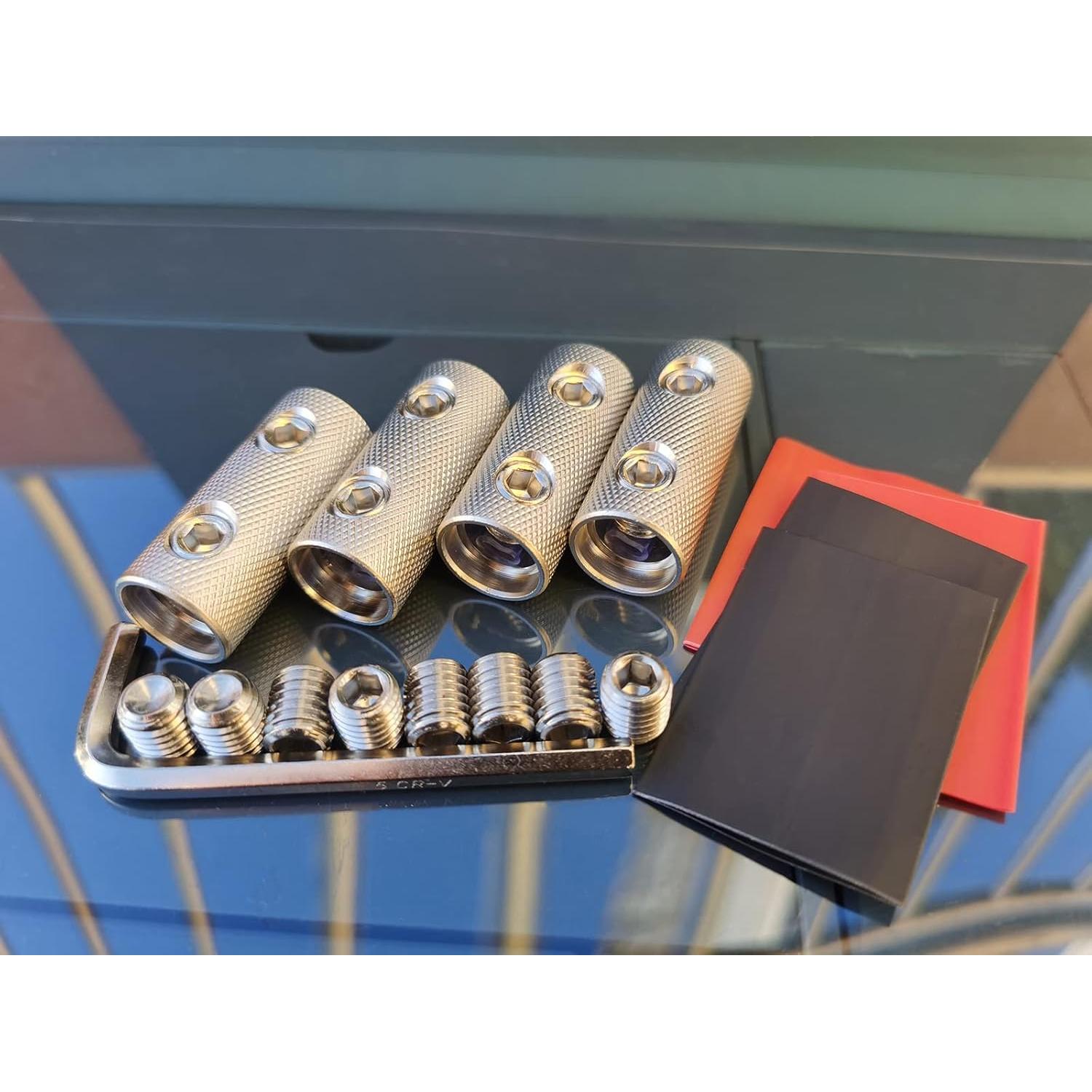 Conectores de empalme de cable 0 AWG TIALECCI 4PCS con tubos