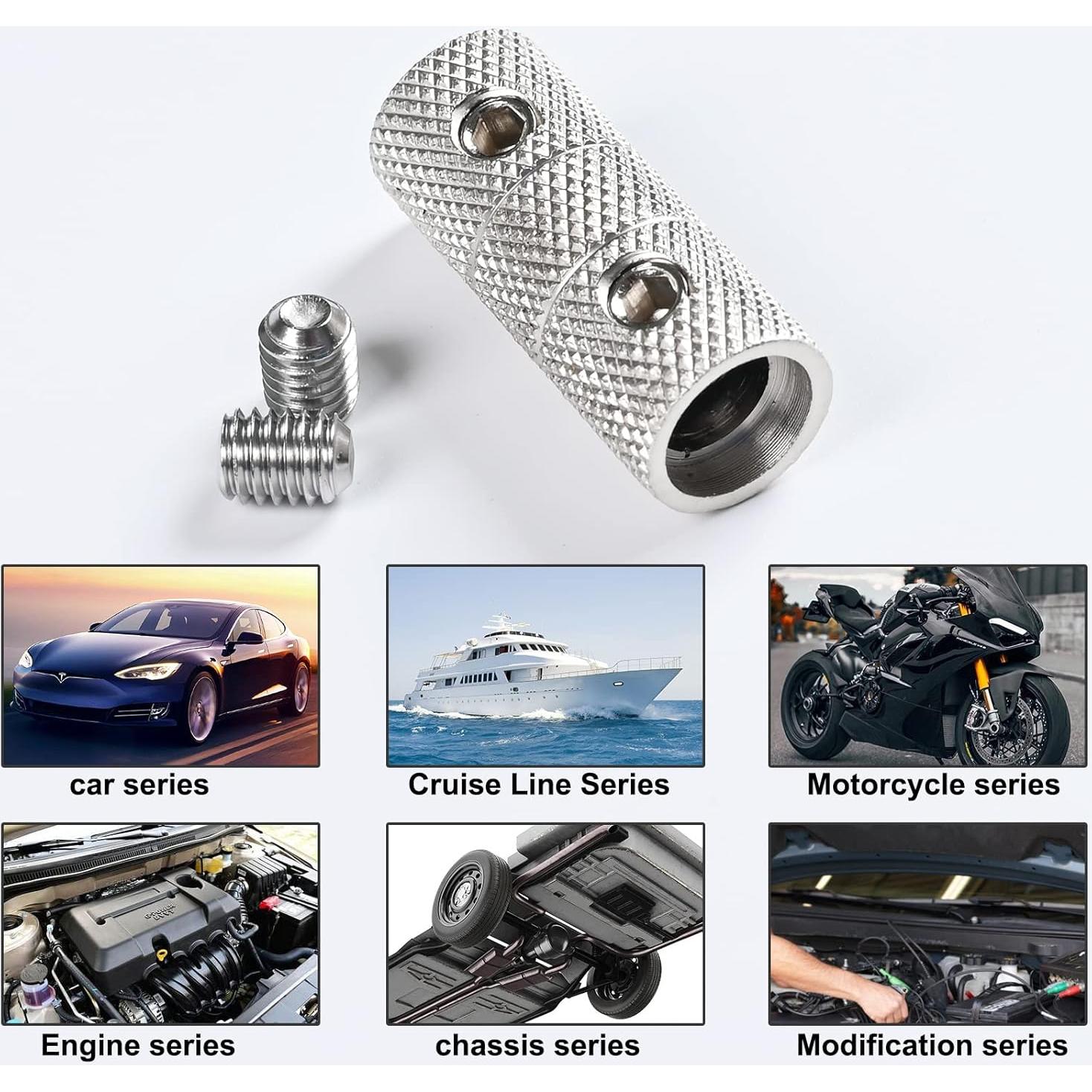 Conectores de cable de 4 AWG Yolleach - 4 paquetes de latón