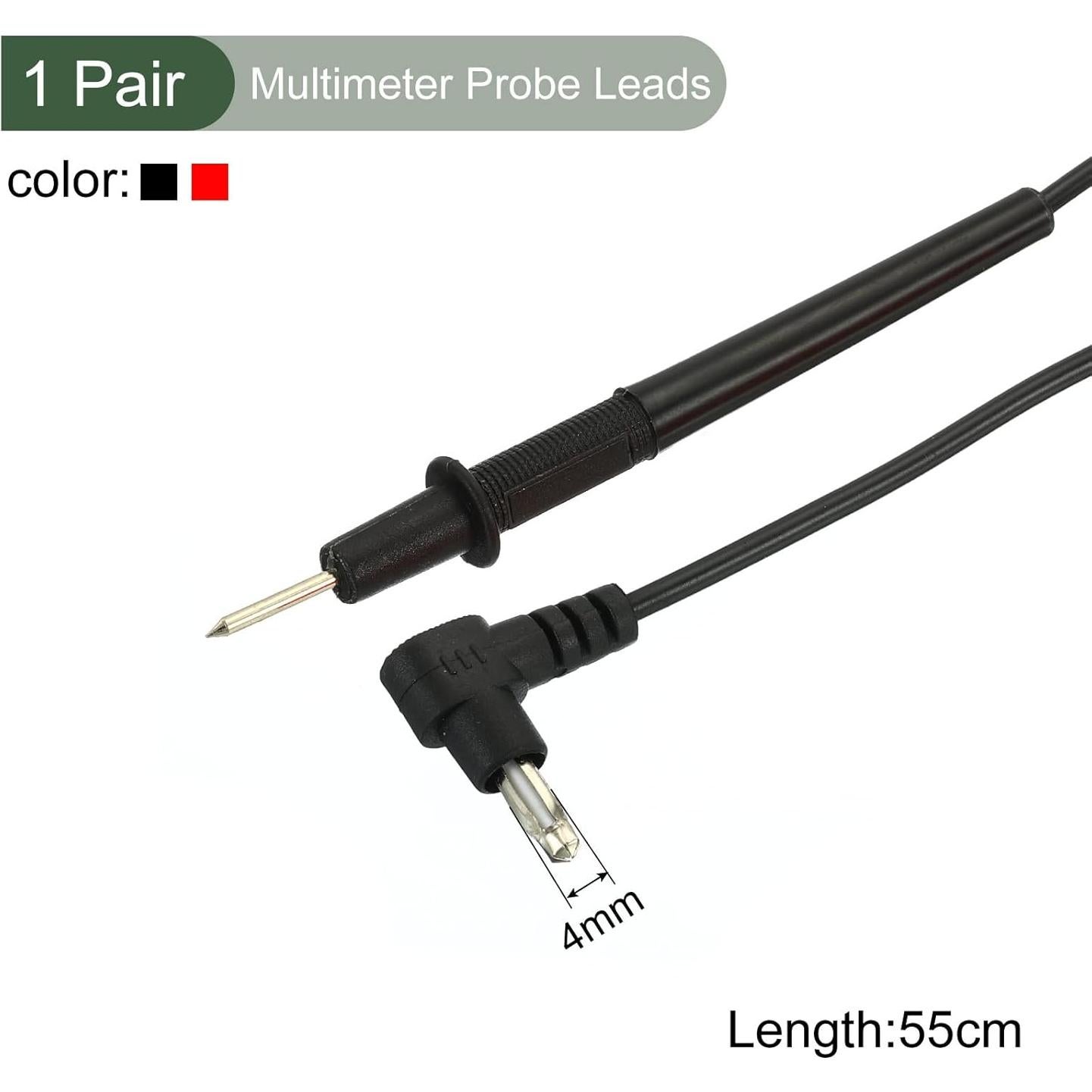 Cables de Sonda de Multímetro YOKIVE 55cm Rojo Negro
