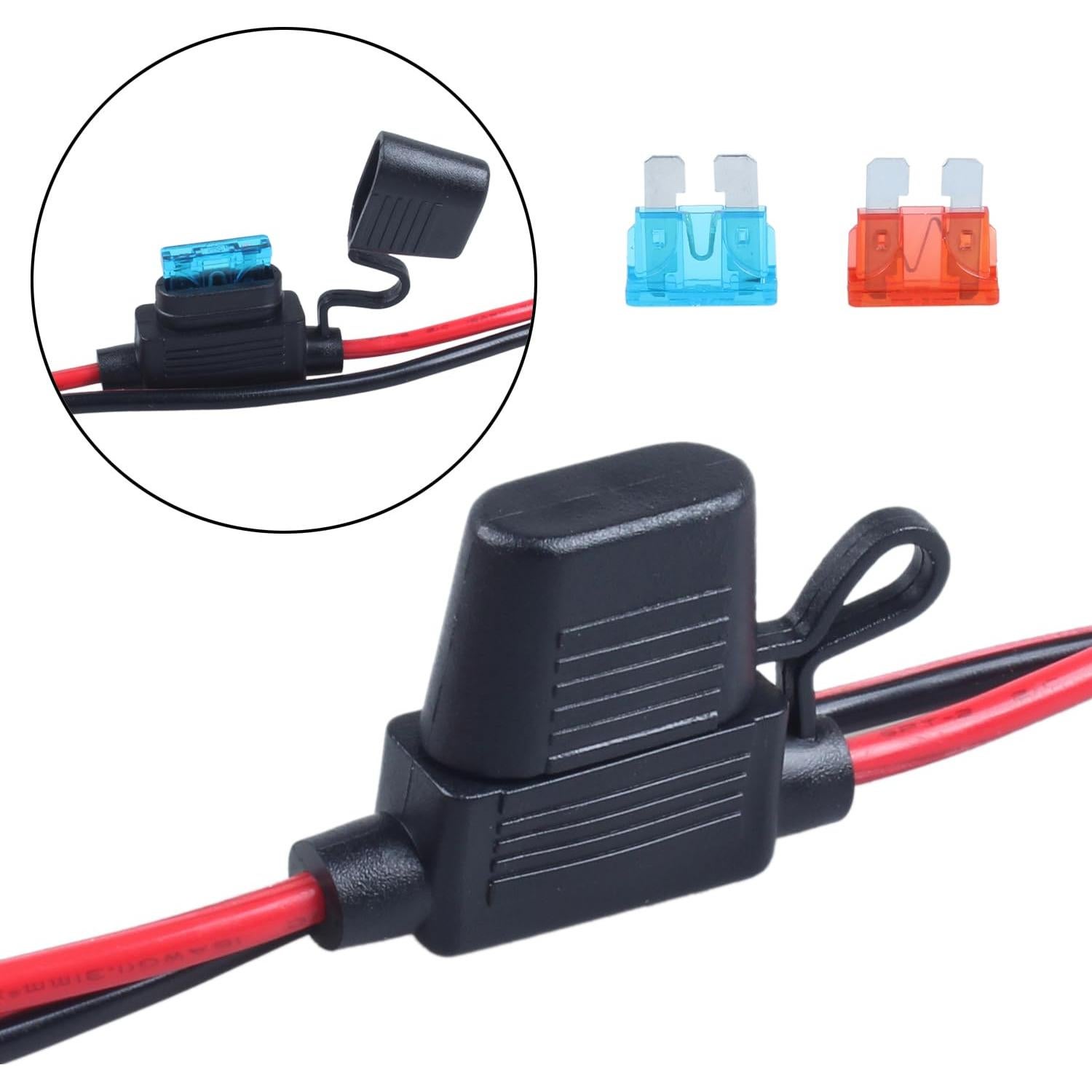 Cable de Conector SAE 16AWG con Terminal de Anillo 0.6m