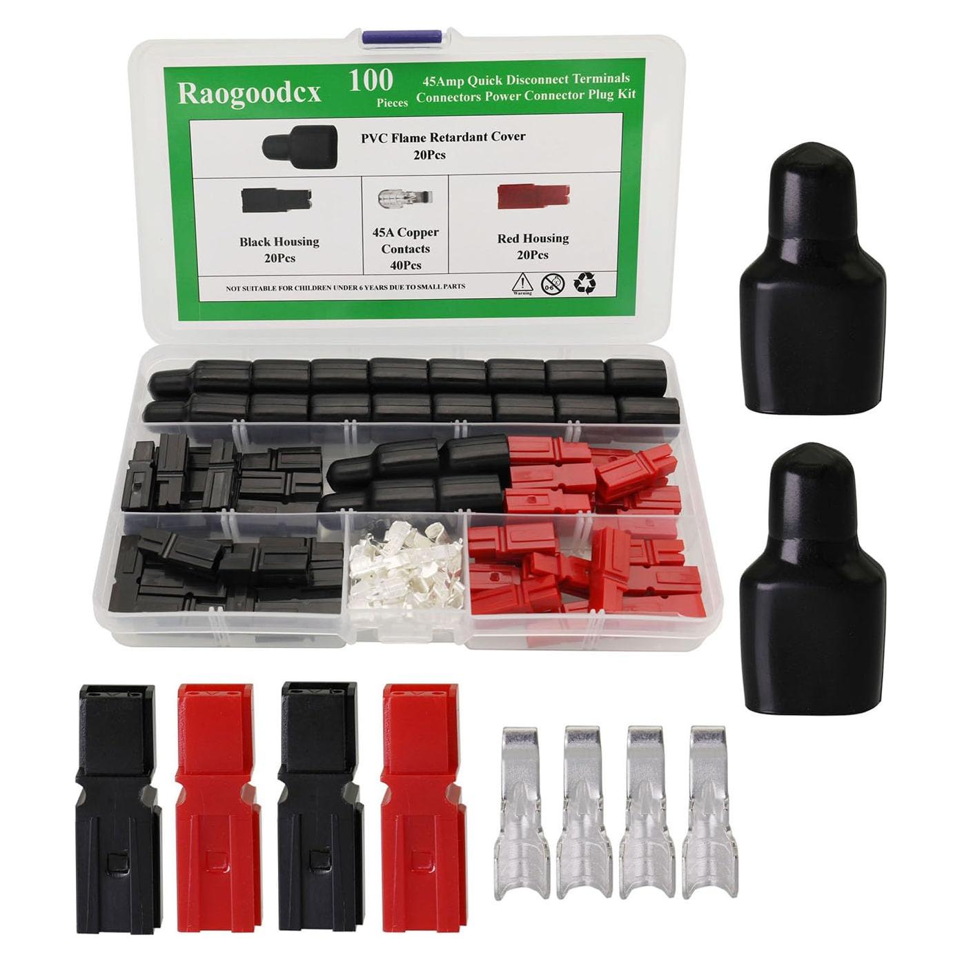 20 Pares Conectores de Terminales Rápida 45A Raogoodcx 4-6mm²