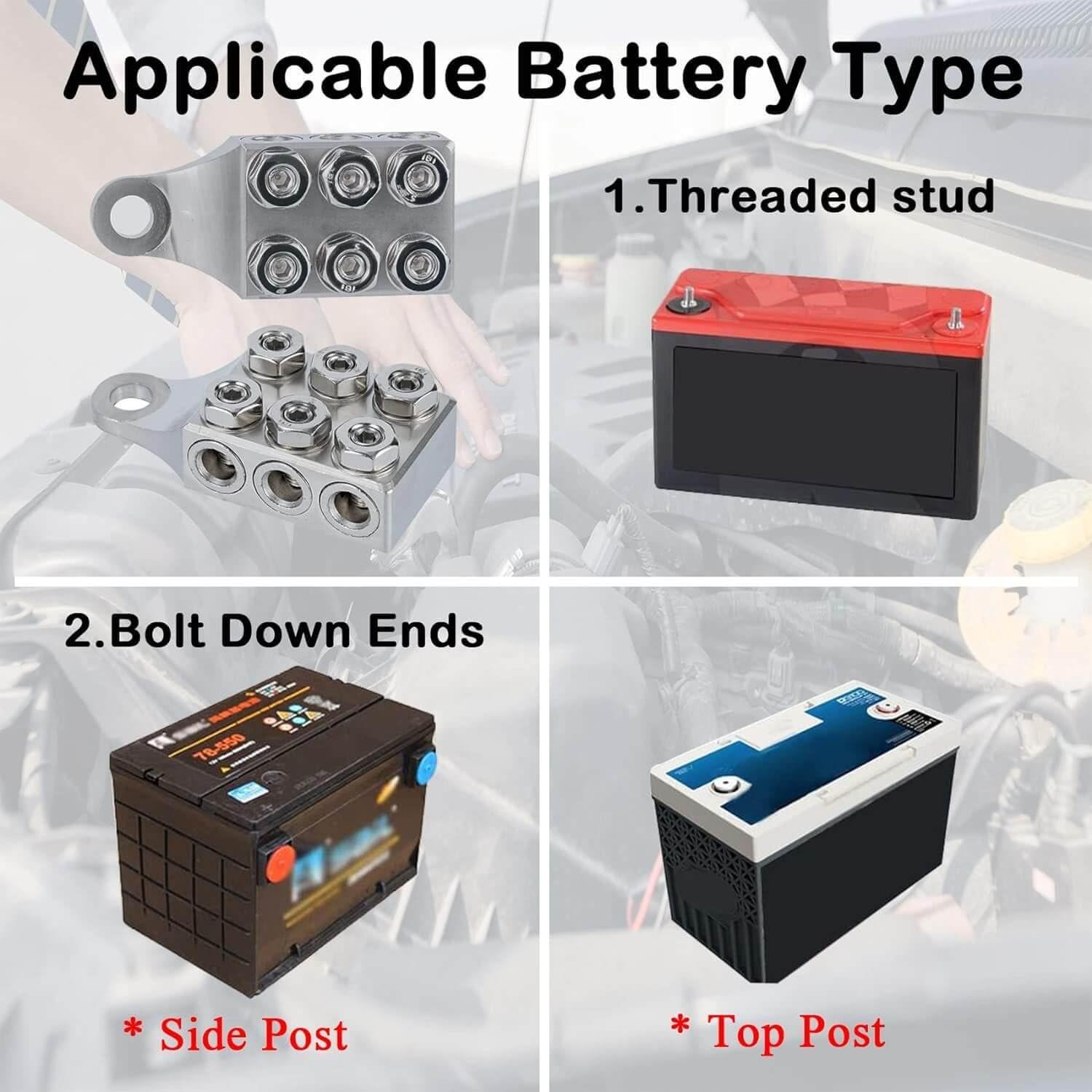 Conectores de terminal de batería SUNMORN M8 12V 10AWG