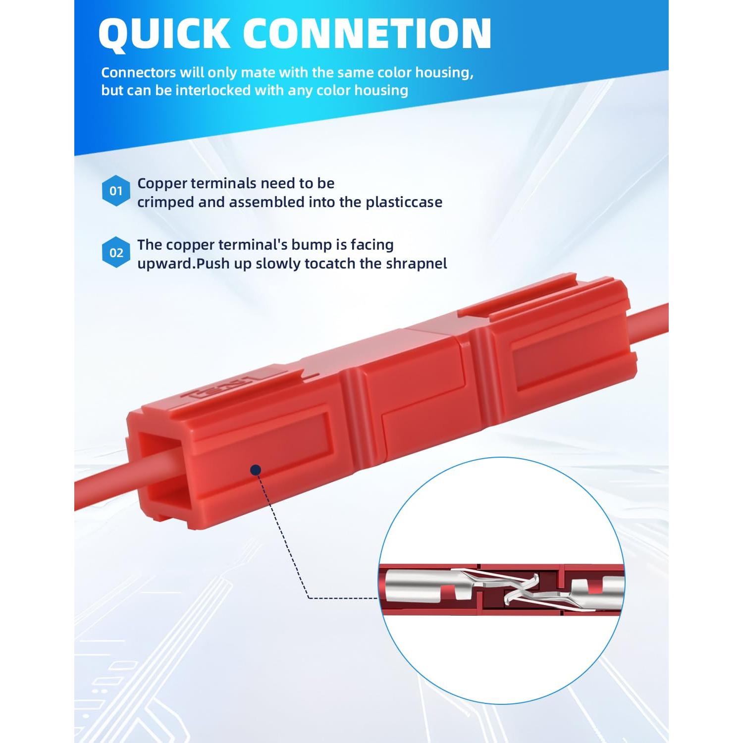 Kit de Conectores de Poder Zixtec 108 PCS AWG10-20