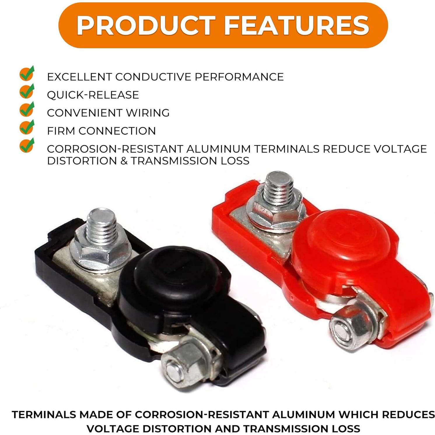 Conectores de Terminal de Batería TN TrunkNets 12V Aluminio