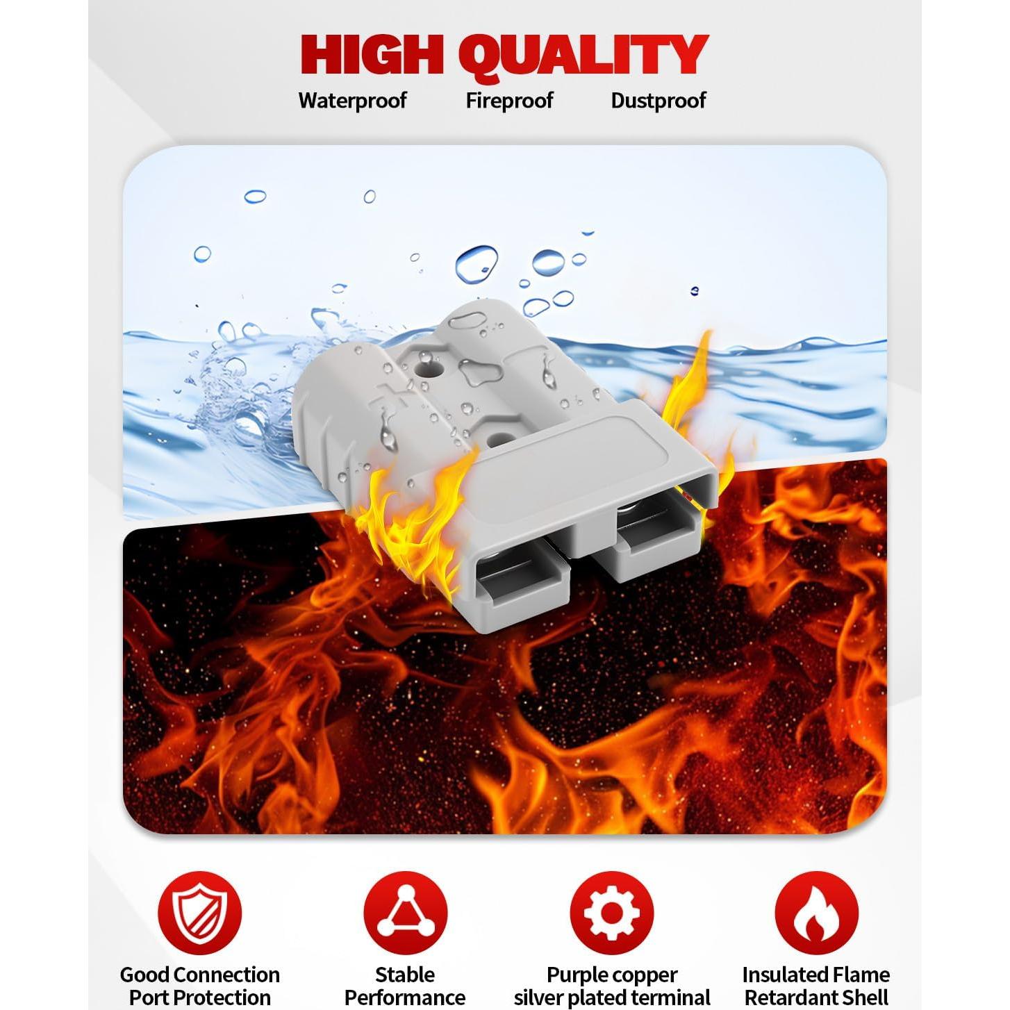 Conector Rápido de Batería OXDFK 50A-600V 6PCS Cables de Salto