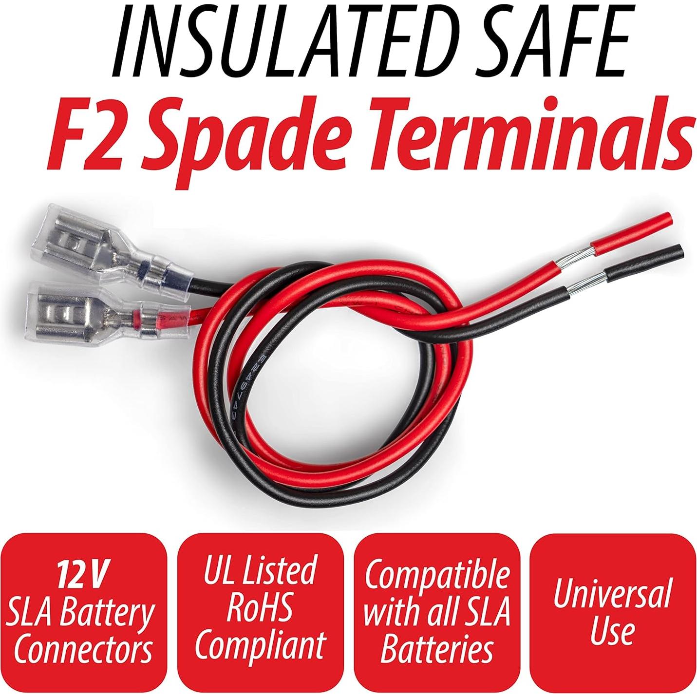 Conectores de Terminal de Batería SLA KASSupply F2 6.3mm 6 Piezas