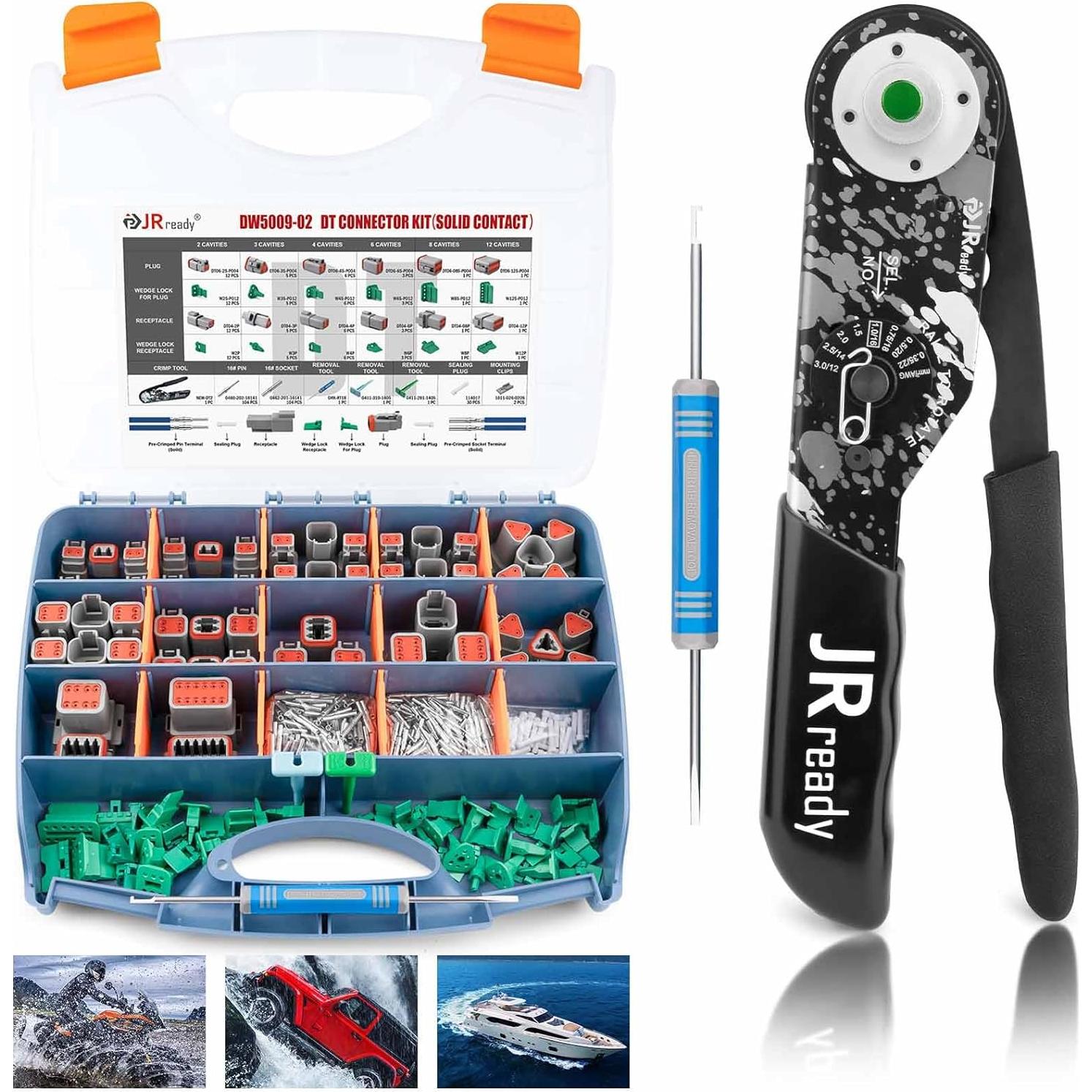 Kit de Conectores Deutsch JRready DW5009-02 IP68 356 PCS