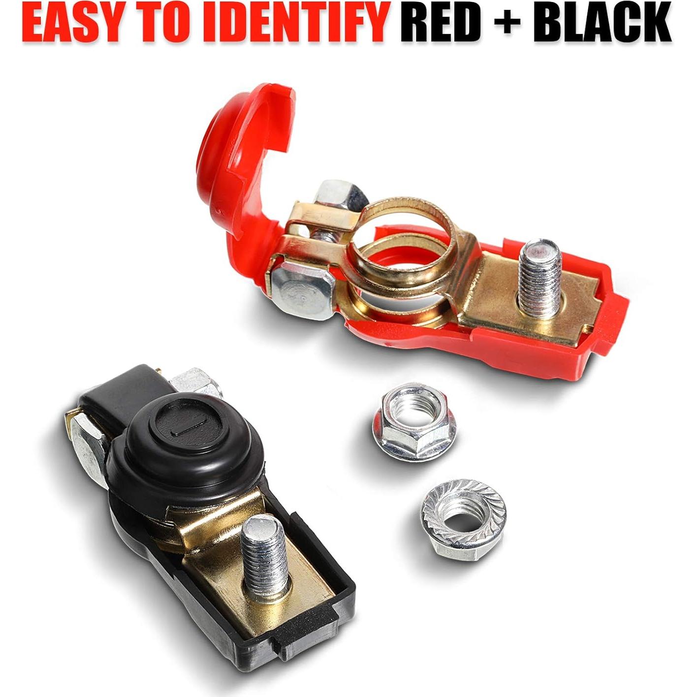 Abrazaderas de Terminales de Batería Frienda 6 Pcs Cobre 12V/24V