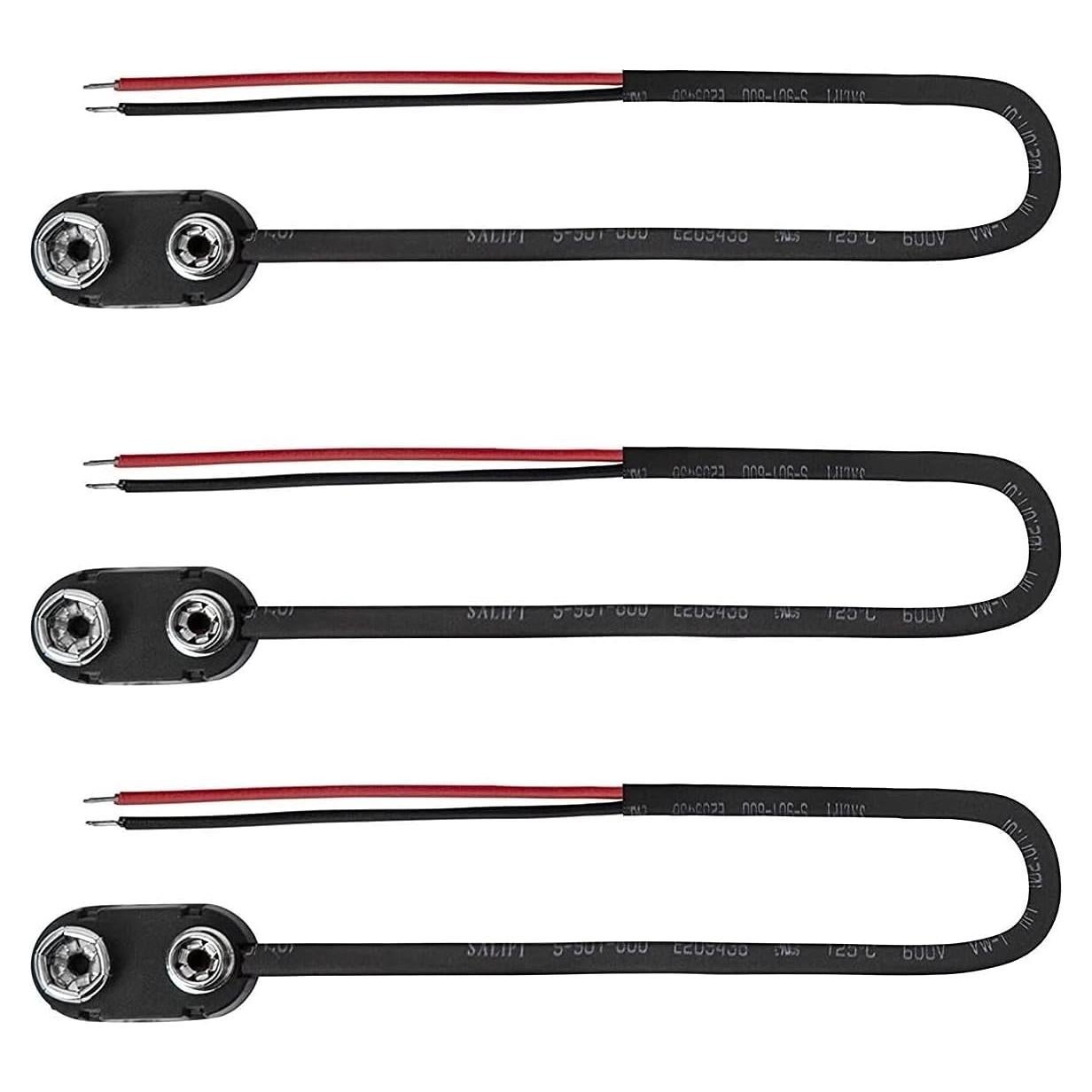 Conector de Clip para Batería de 9V KASSupply - 3 Piezas