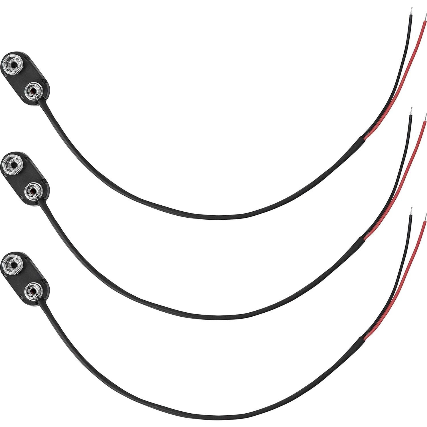 Conector de Clip para Batería de 9V KASSupply - 3 Piezas