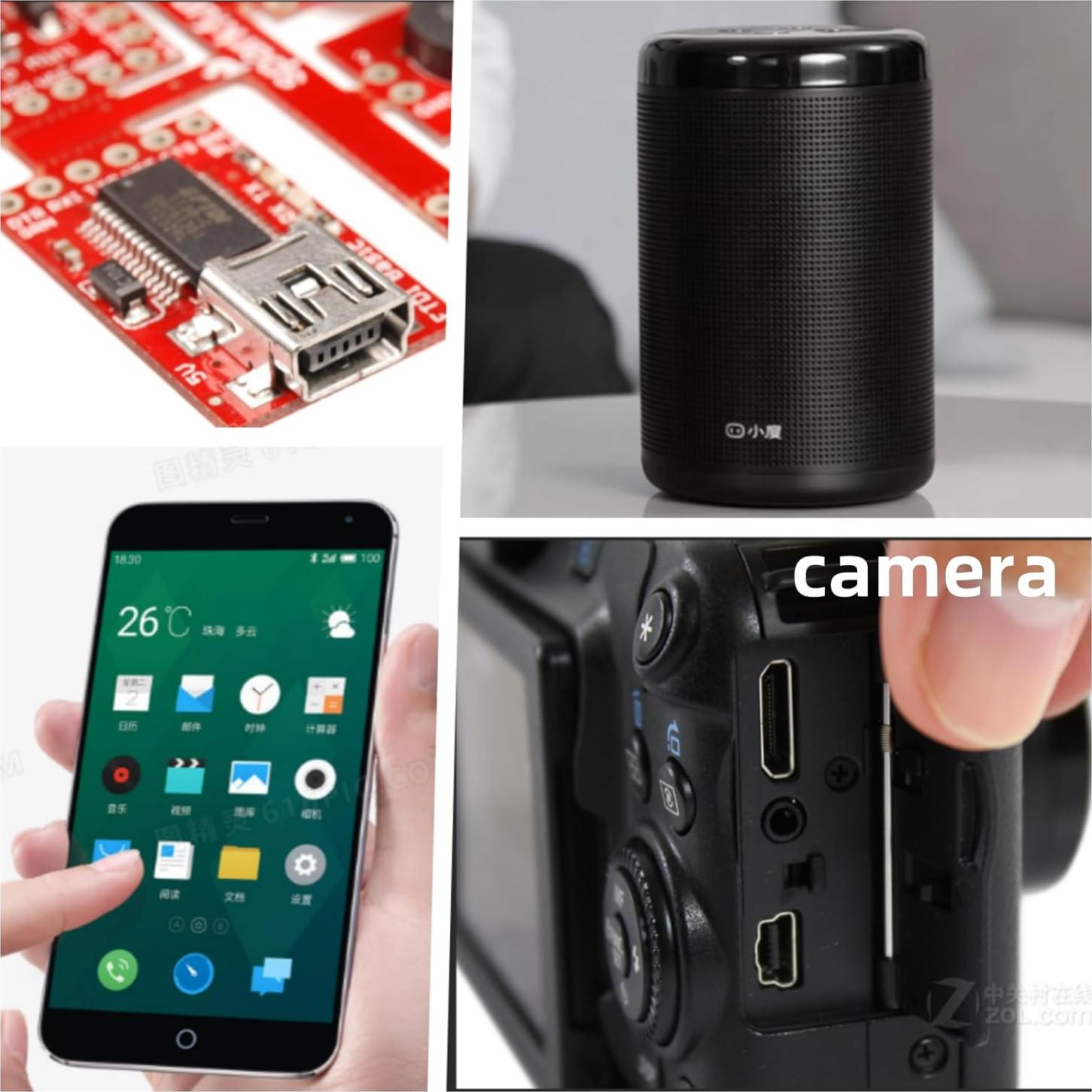 Kit 28Pcs Enchufes Mini USB Femeninos 5/8/10 Pines SMD