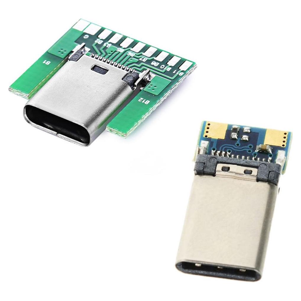 Conector USB C 3.1 Tipo C Macho y Hembra CY con Placa PCB