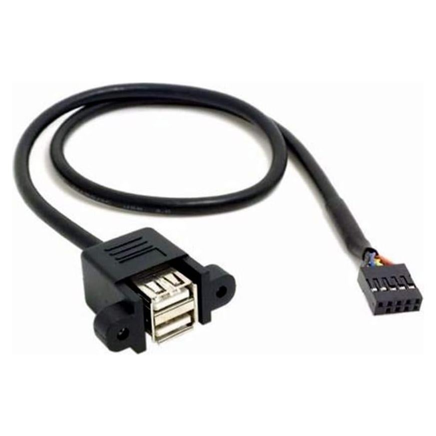Adaptador USB 2.0 Tipo A Femenino a 9 Pines ANRANK 50cm