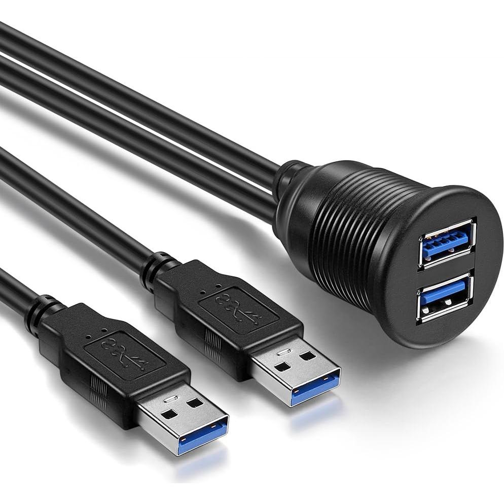 Cable de extensión USB 3.0 OBVIS 1.83m con 2 puertos macho/hembra