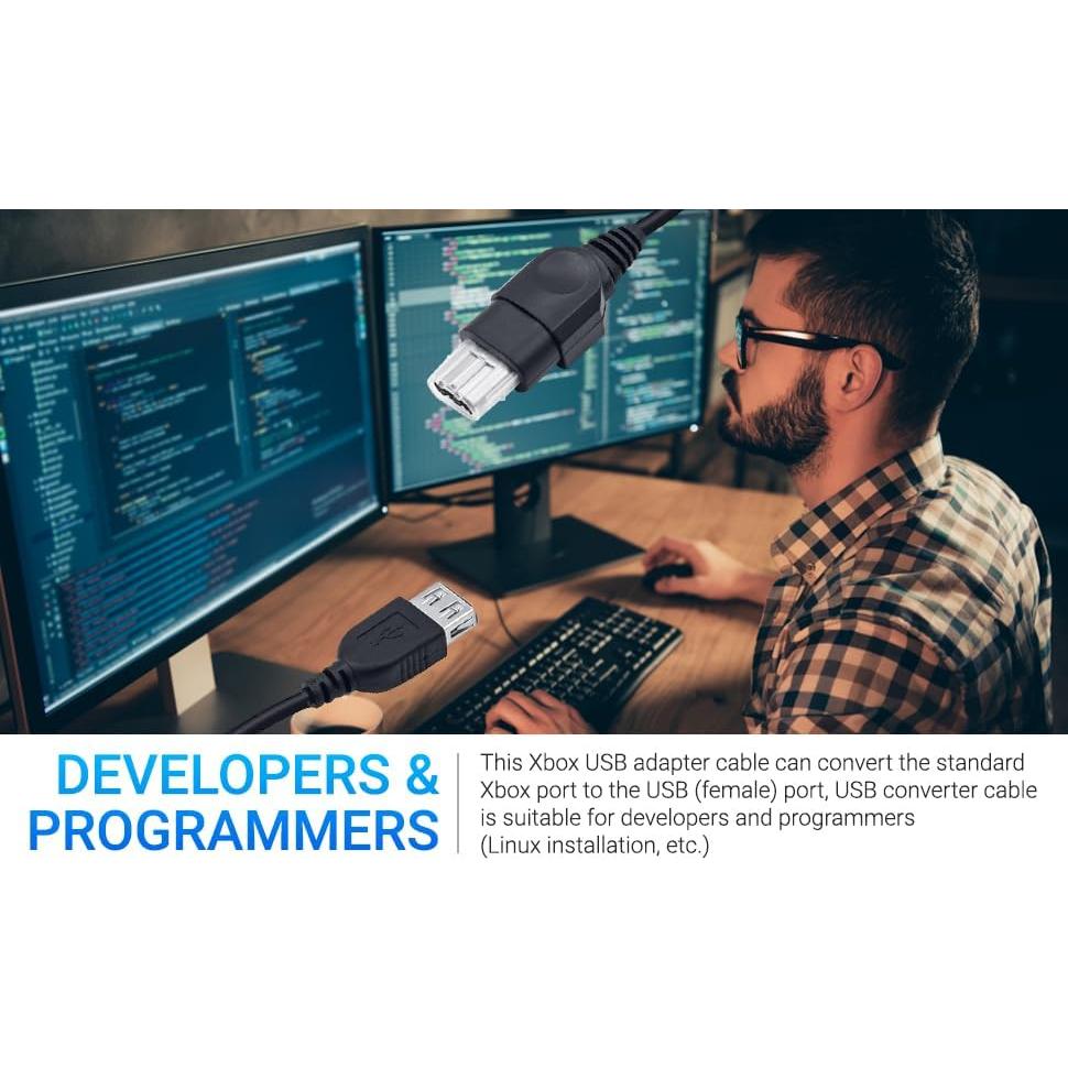 Adaptador USB Femenino Gamer Gear para Xbox Original 1ra Gen