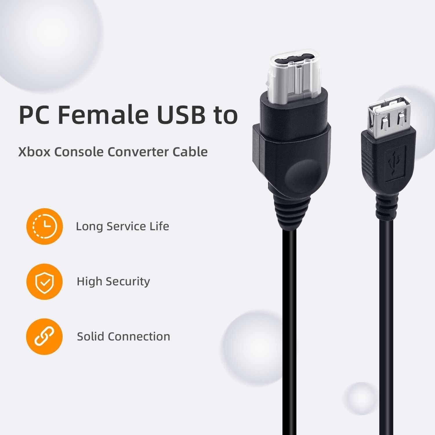 Adaptador USB Femenino Gamer Gear para Xbox Original 1ra Gen