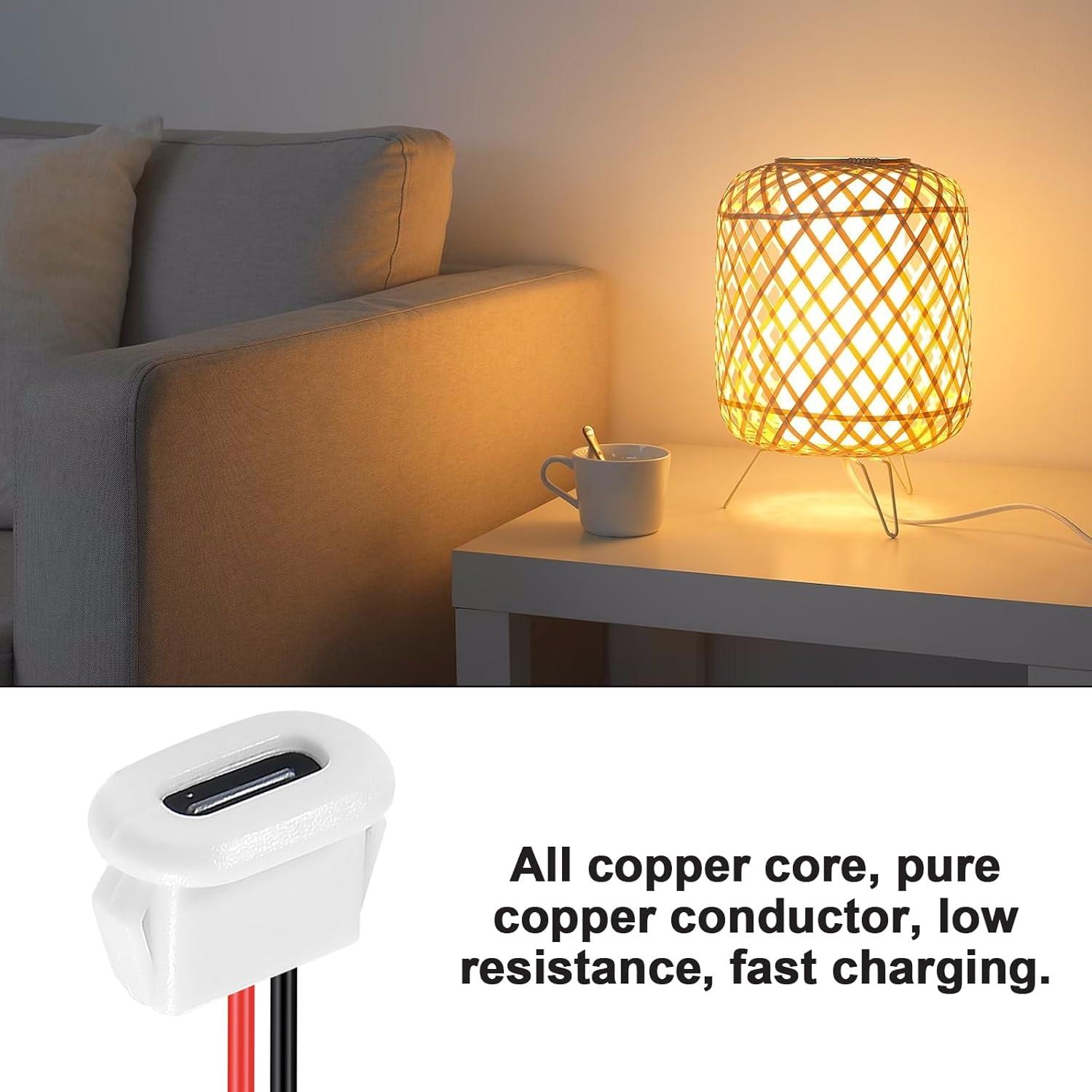 15 Conectores USB Tipo-C Hembrados 2P 3A JUZITAO