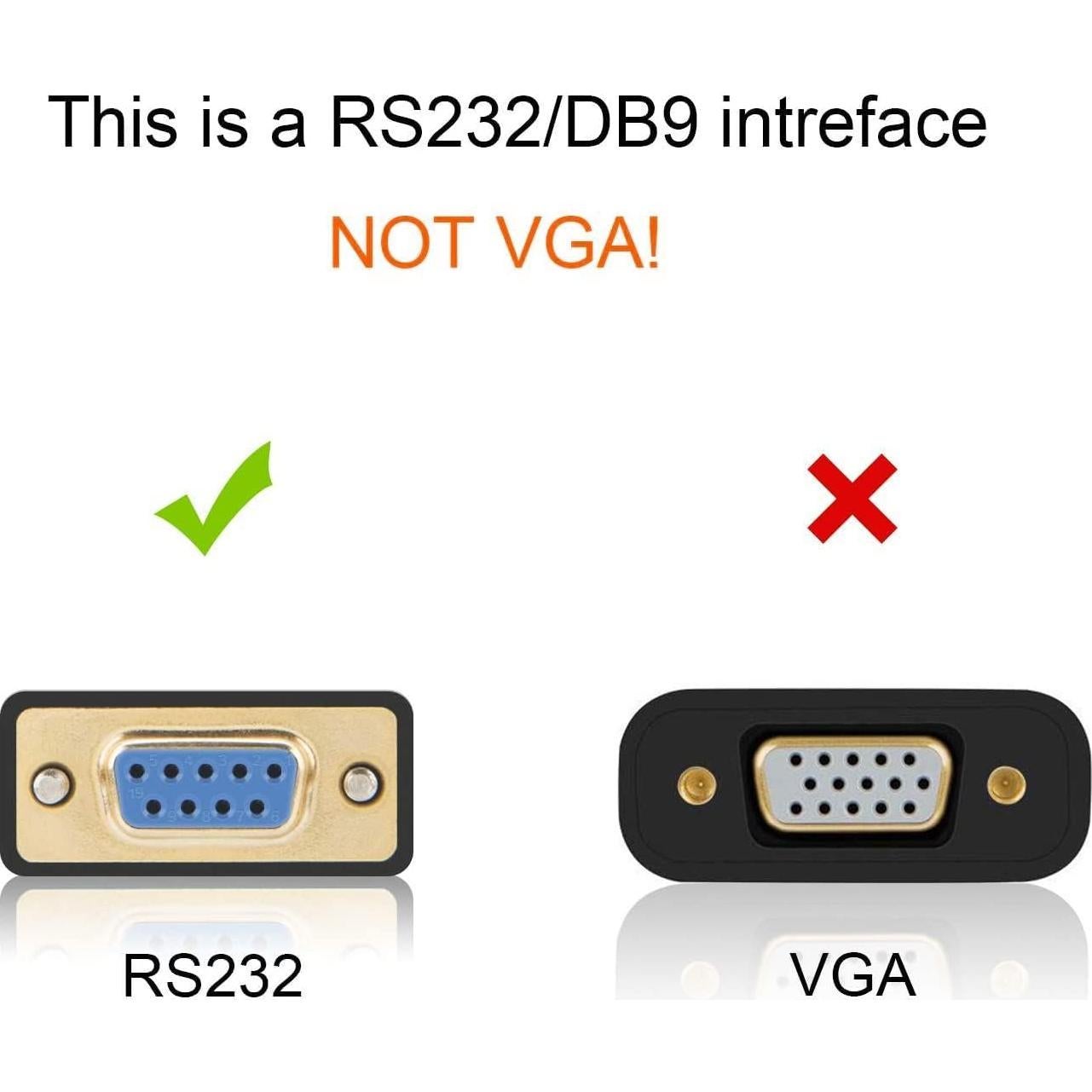 Adaptador USB a RS232 CableCreation 2m Chipset PL2303 Negro