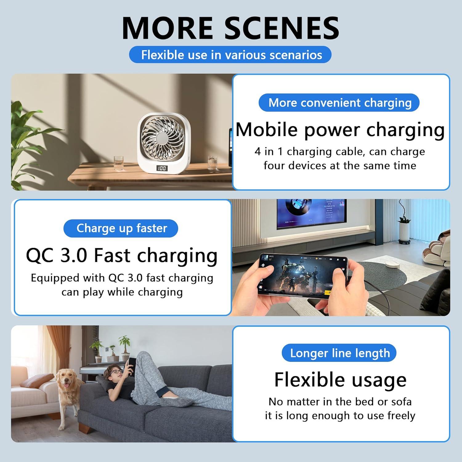 Cable Divisor USB 2.0 CERRXIAN 1 a 6 Hembras 0.5m