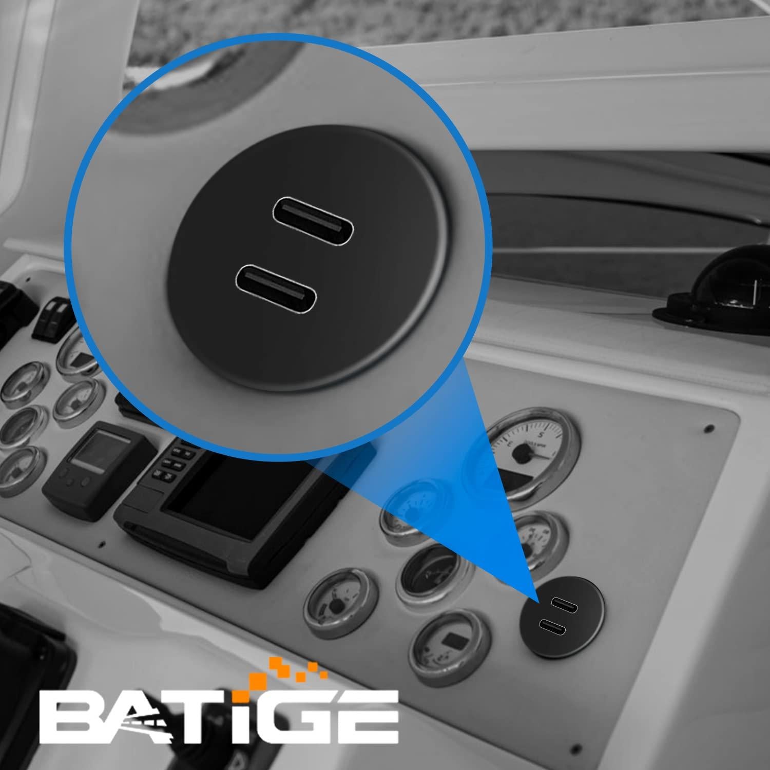 Cable de Montaje en Panel USB 3.0 BATIGE 0.91m 2 Puertos Tipo C