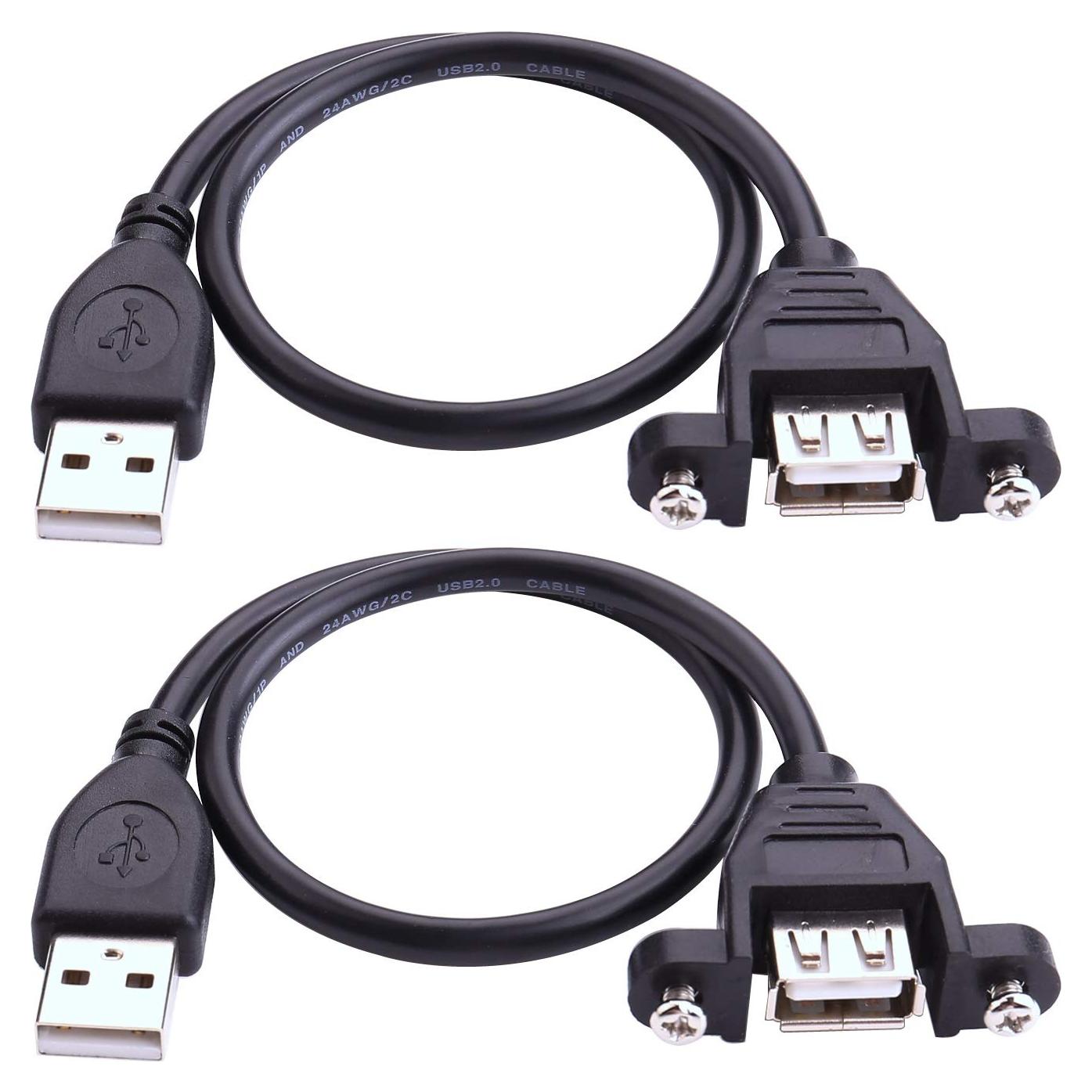 Cable de Extensión USB 2.0 iGreely 1Ft (30cm) Tipo A Macho a Hembra