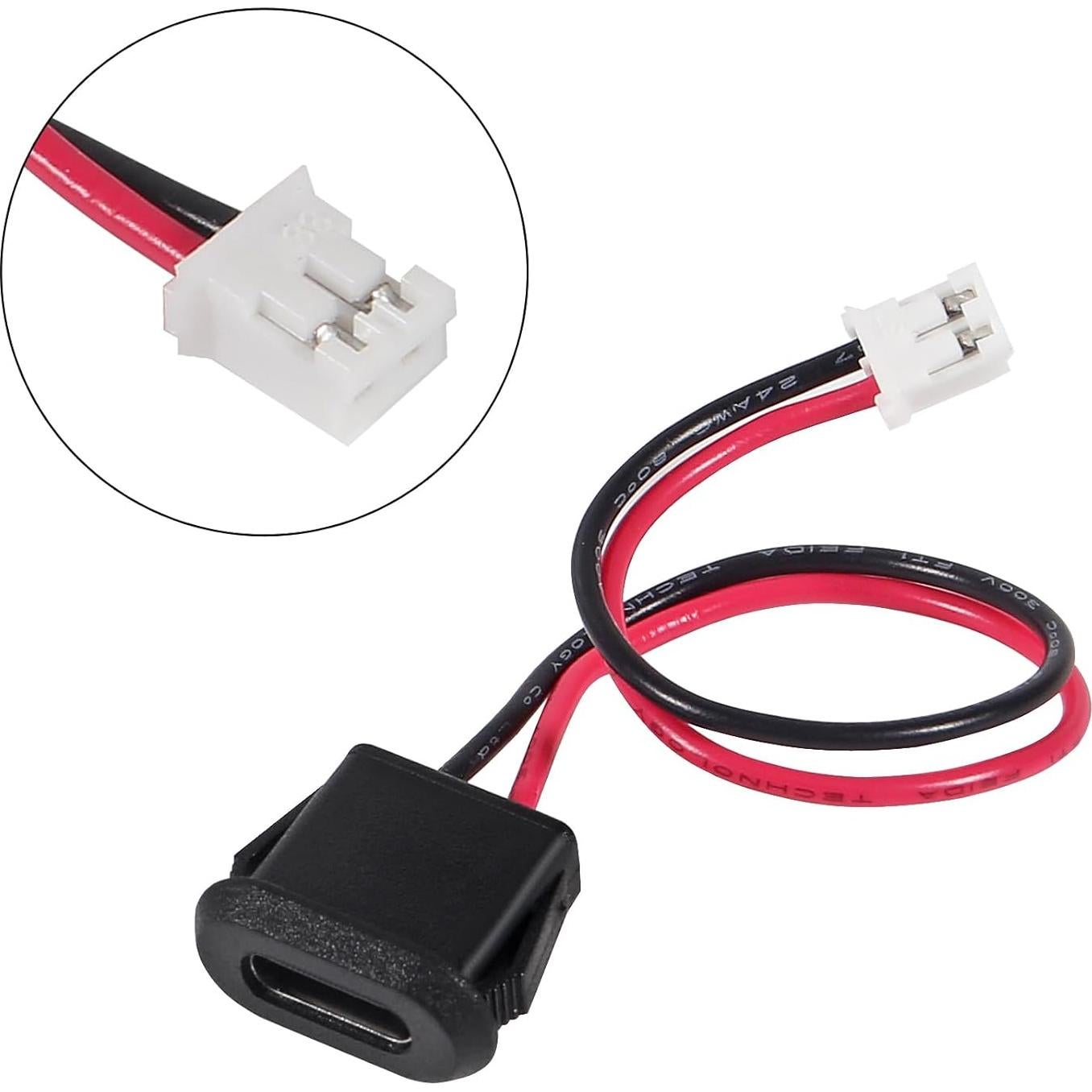 20 Conectores Hembra Tipo-C Impermeables 3A Coliao