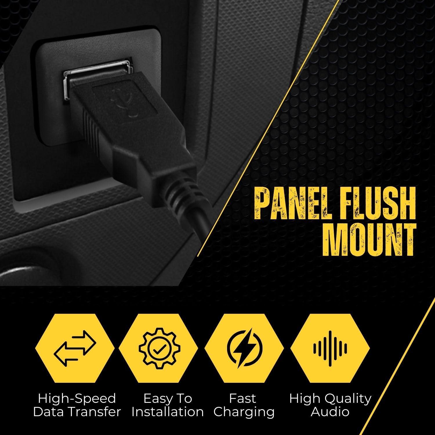 Cable USB de Montaje Empotrado TNP 1 Puerto Doble 0.91M