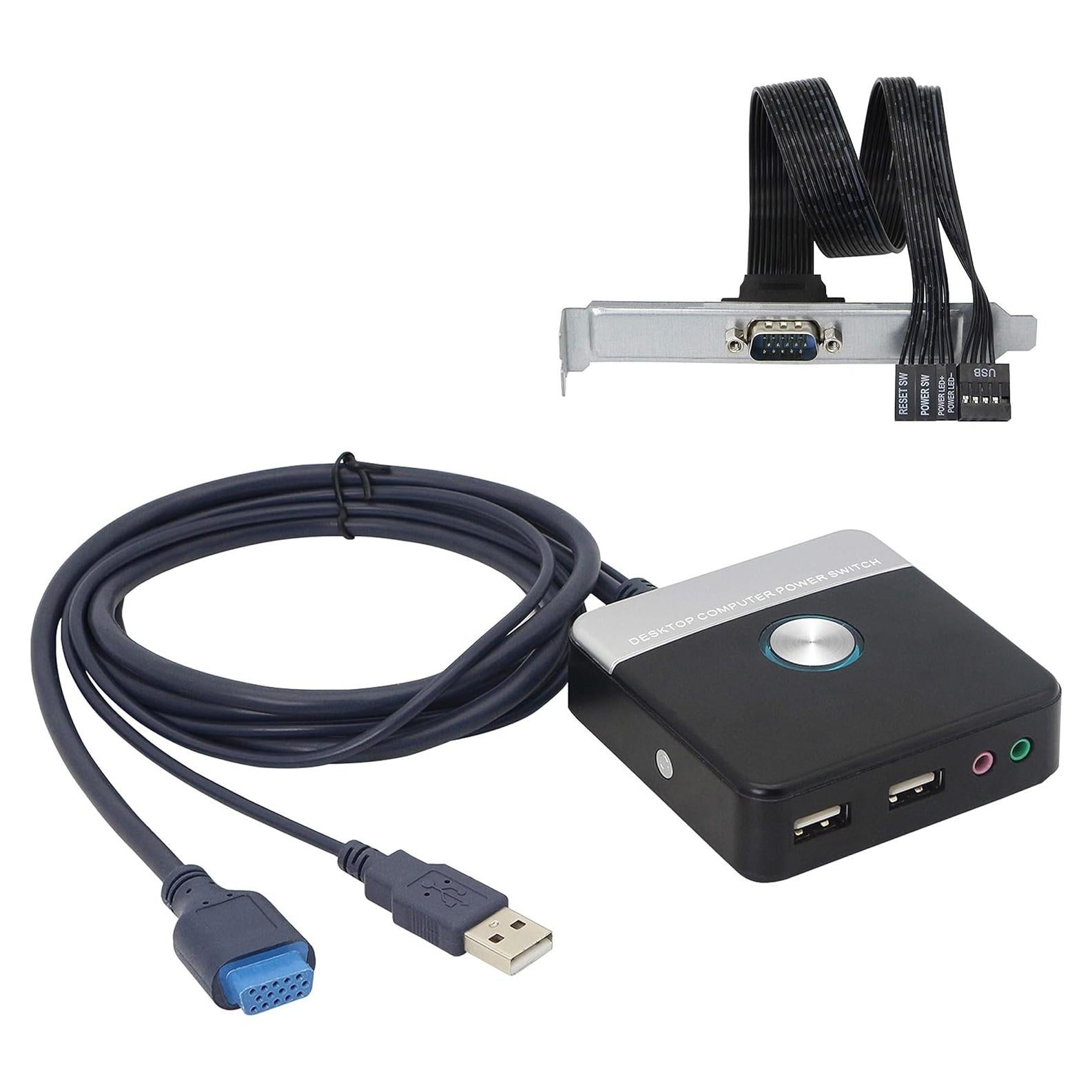 Interruptor de Escritorio GELRHONR con Puertos USB y Audio