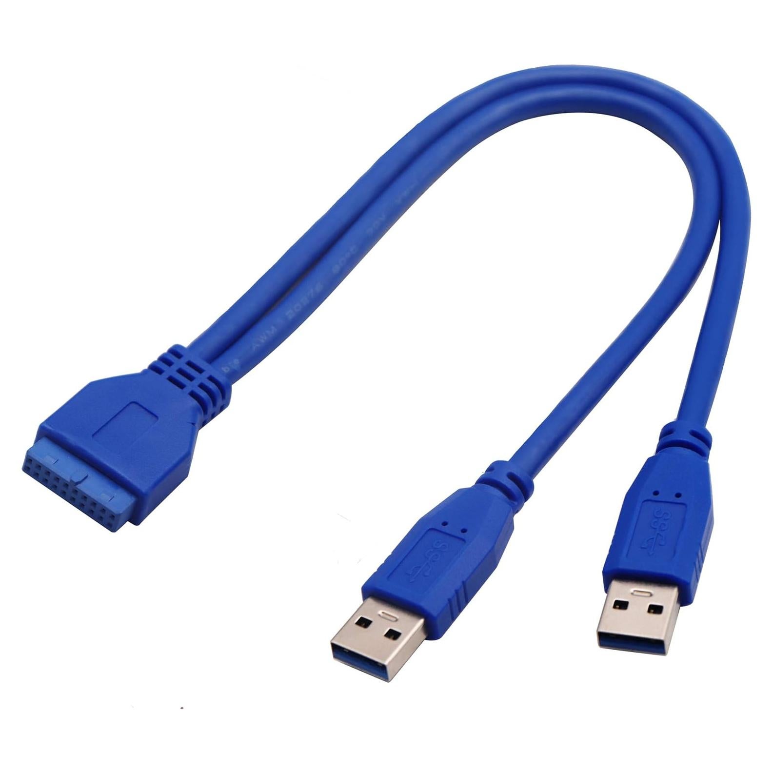 Adaptador USB 3.0 A macho a 20 pines para placa base 30cm AAOTOKK