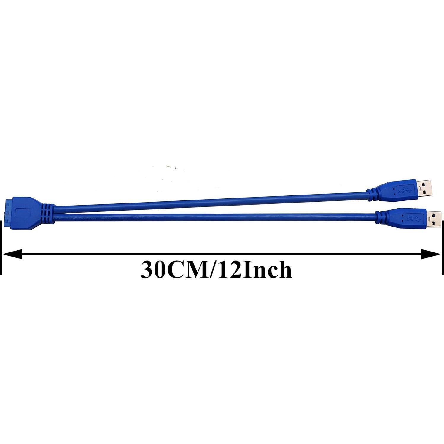 Adaptador USB 3.0 A macho a 20 pines para placa base 30cm AAOTOKK