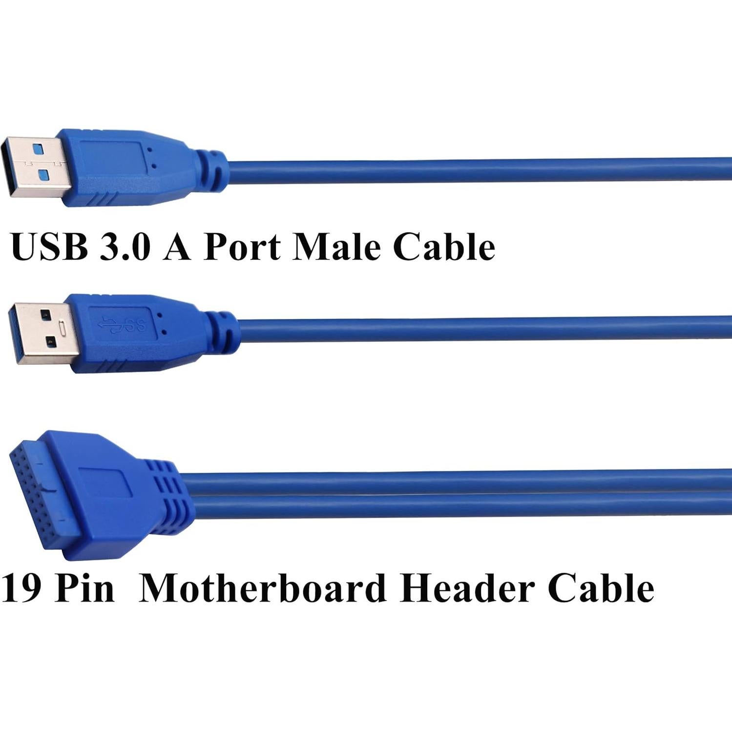 Adaptador USB 3.0 A macho a 20 pines para placa base 30cm AAOTOKK