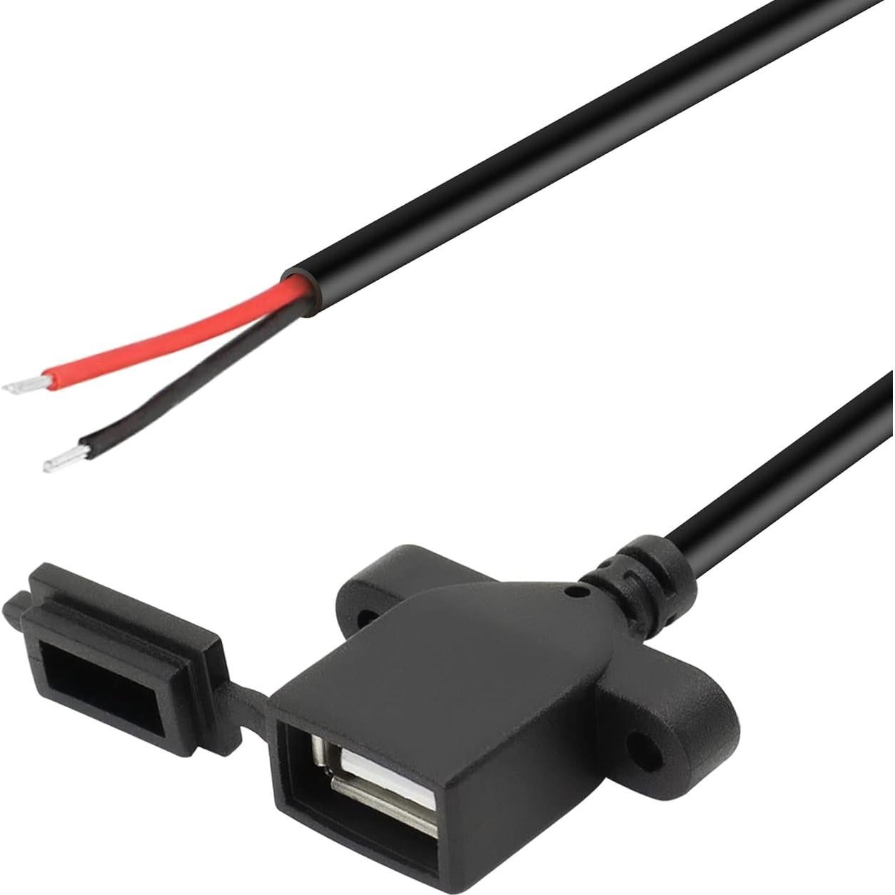 Cable de Alimentación USB Femenino RIIEYOCA 30cm 2Pin DIY