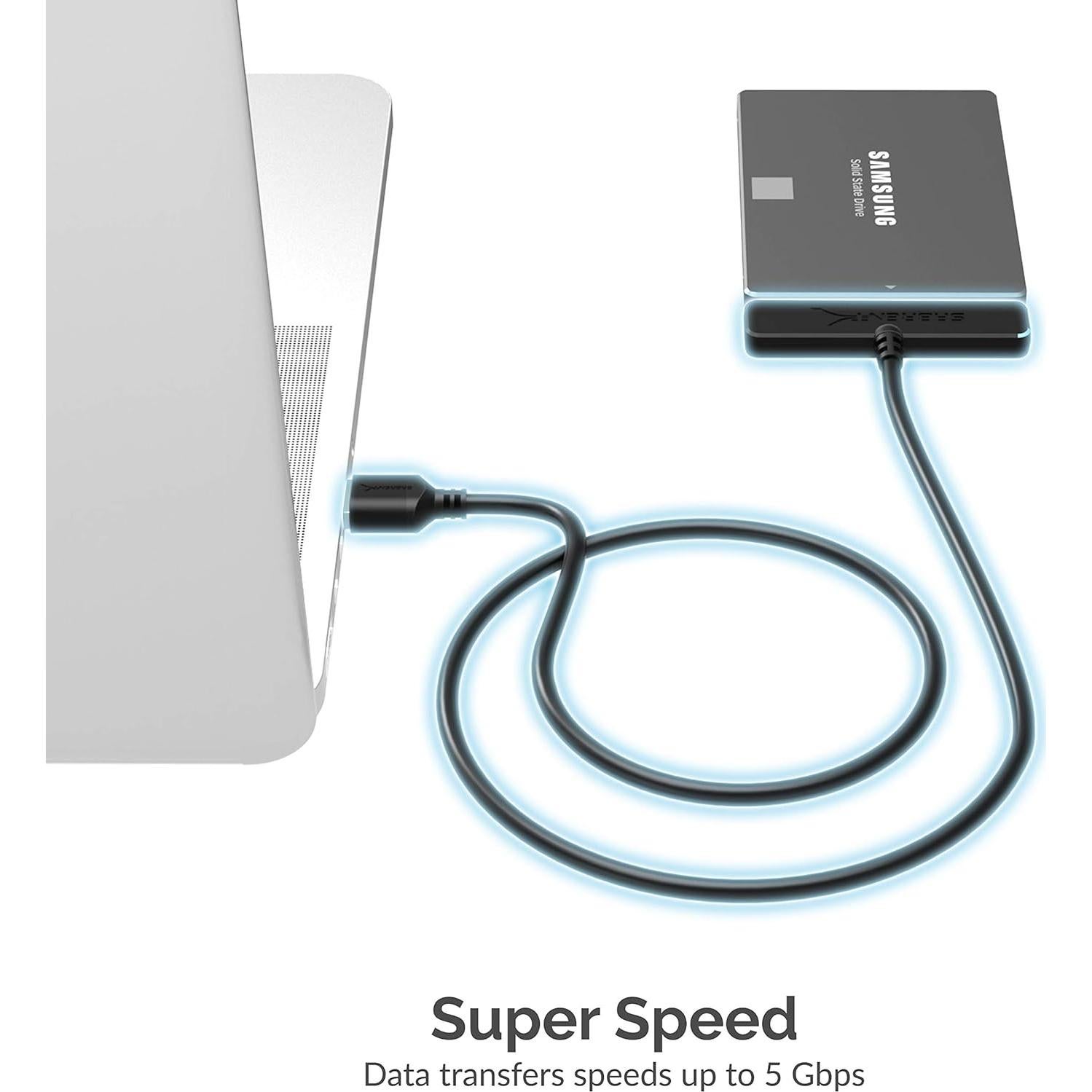 Adaptador SATA a USB 3.0 Sabrent EC-SSHD 2.5" para SSD/HDD