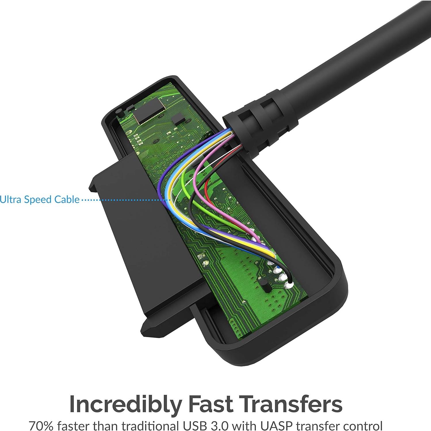 Adaptador SATA a USB 3.0 Sabrent EC-SSHD 2.5" para SSD/HDD