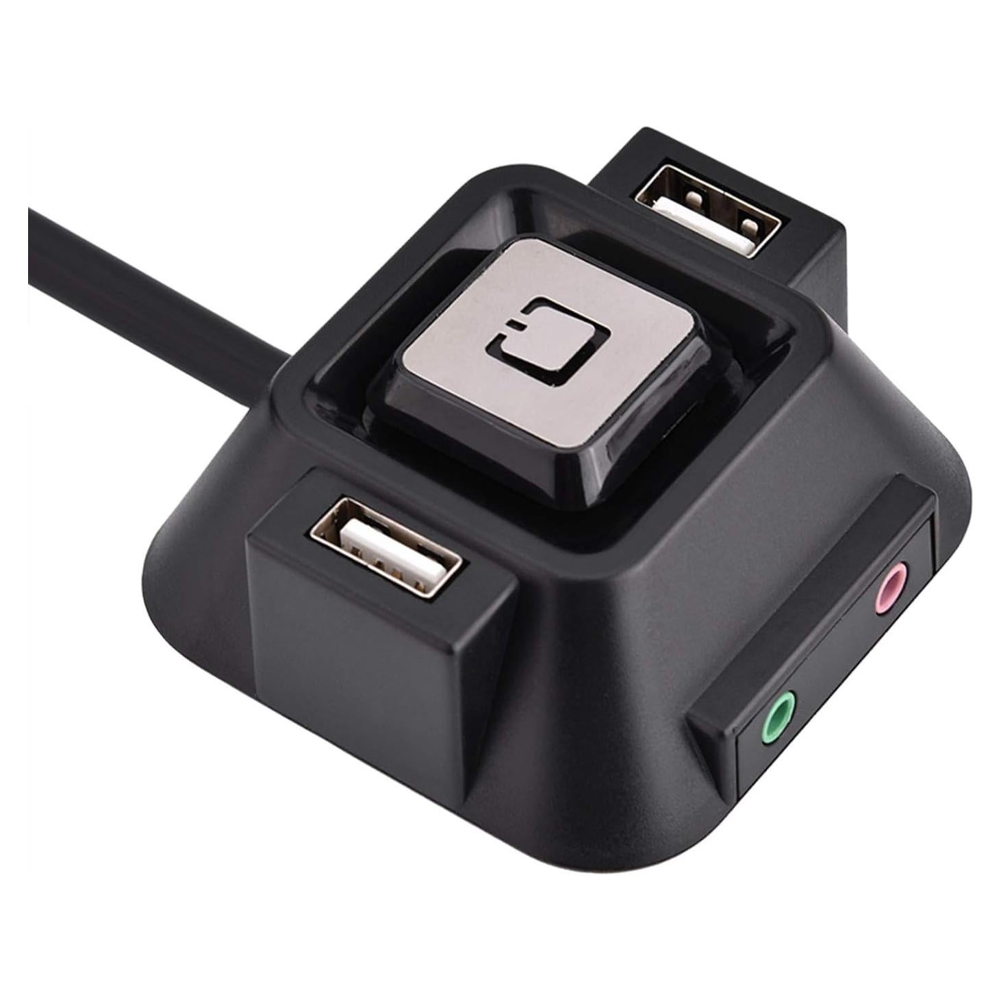 Interruptor de PC de escritorio SYH&AQYE, 1.55m, 2 USB, Audio