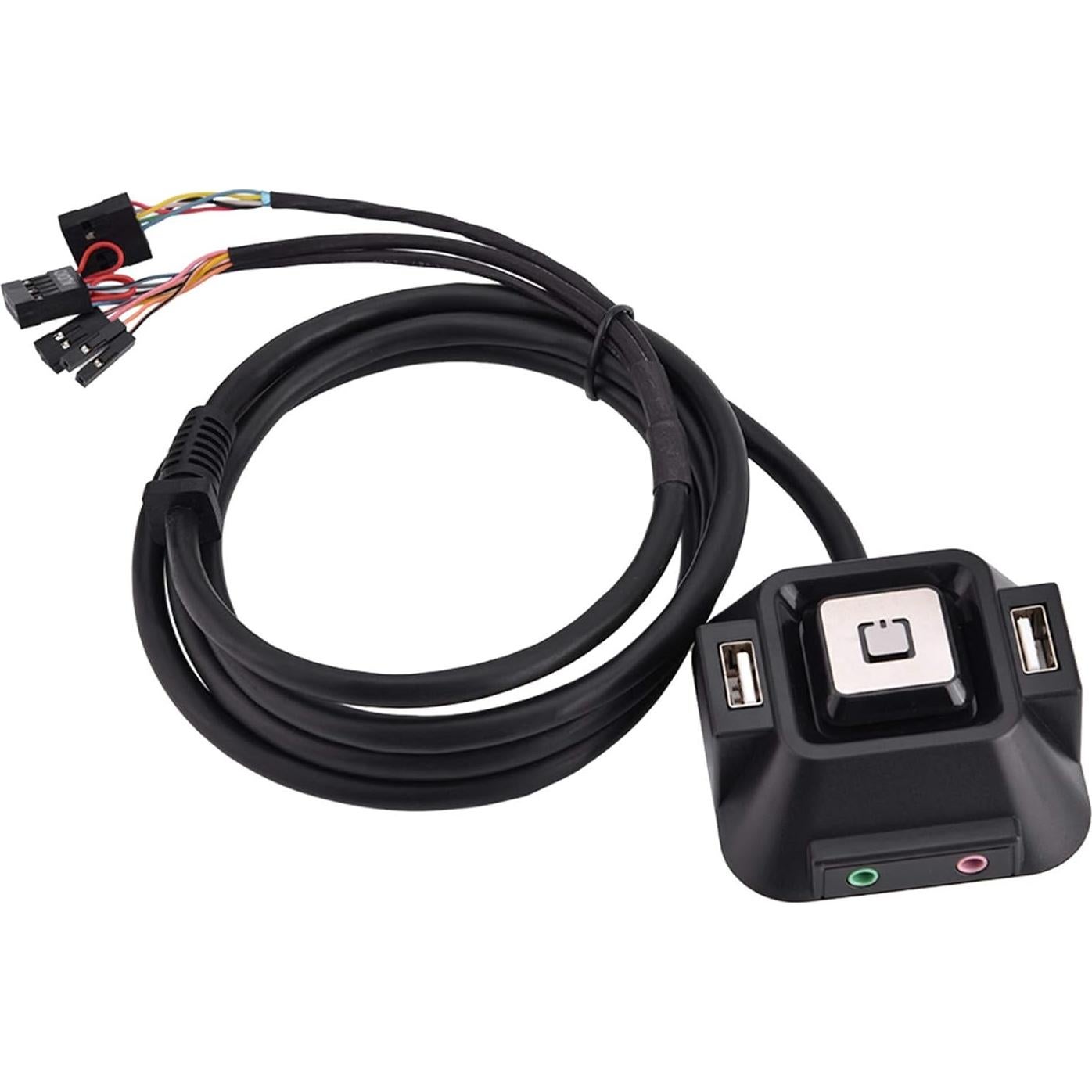 Interruptor de PC de escritorio SYH&AQYE, 1.55m, 2 USB, Audio