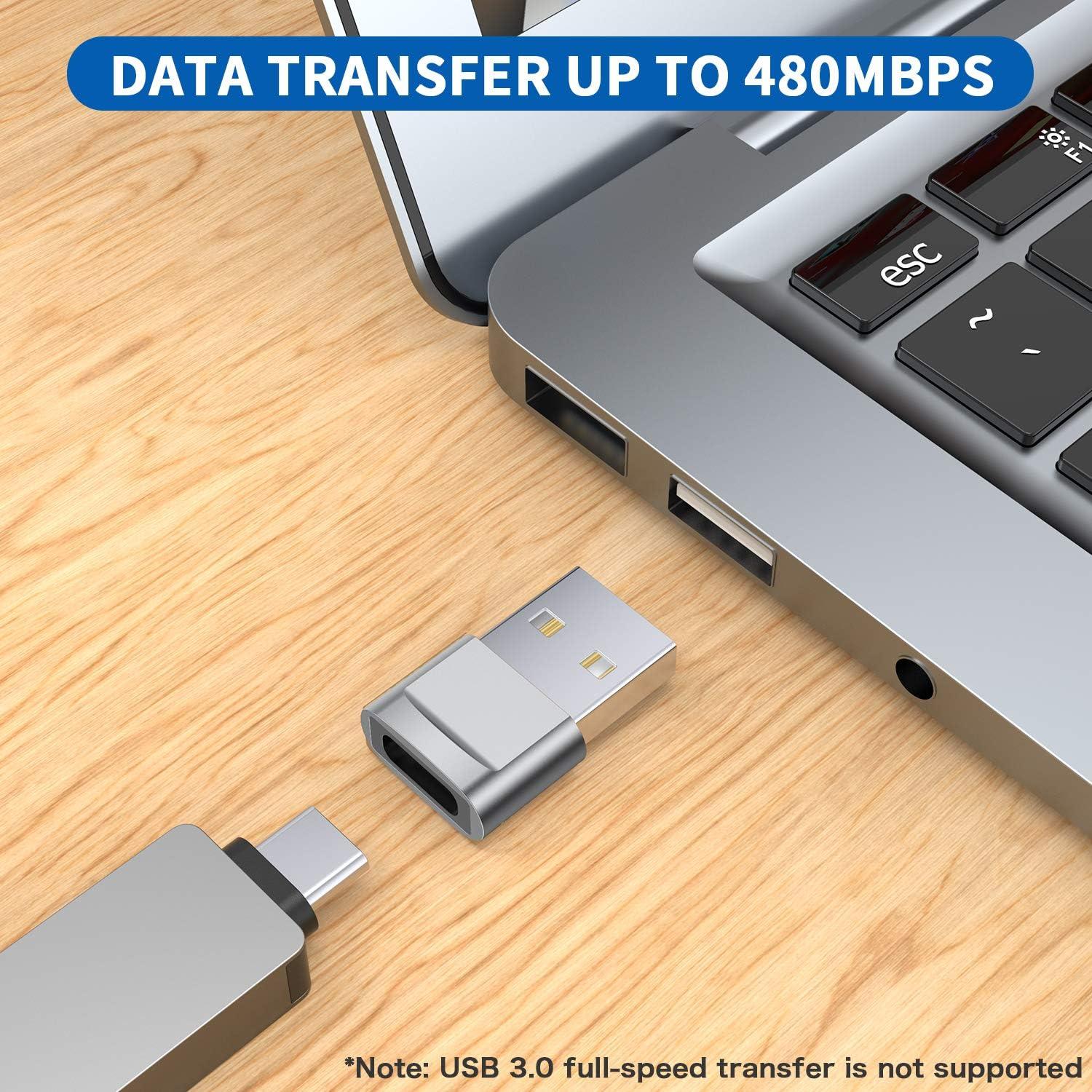 Adaptador USB C hembra a USB A macho QianLink - 4 unidades