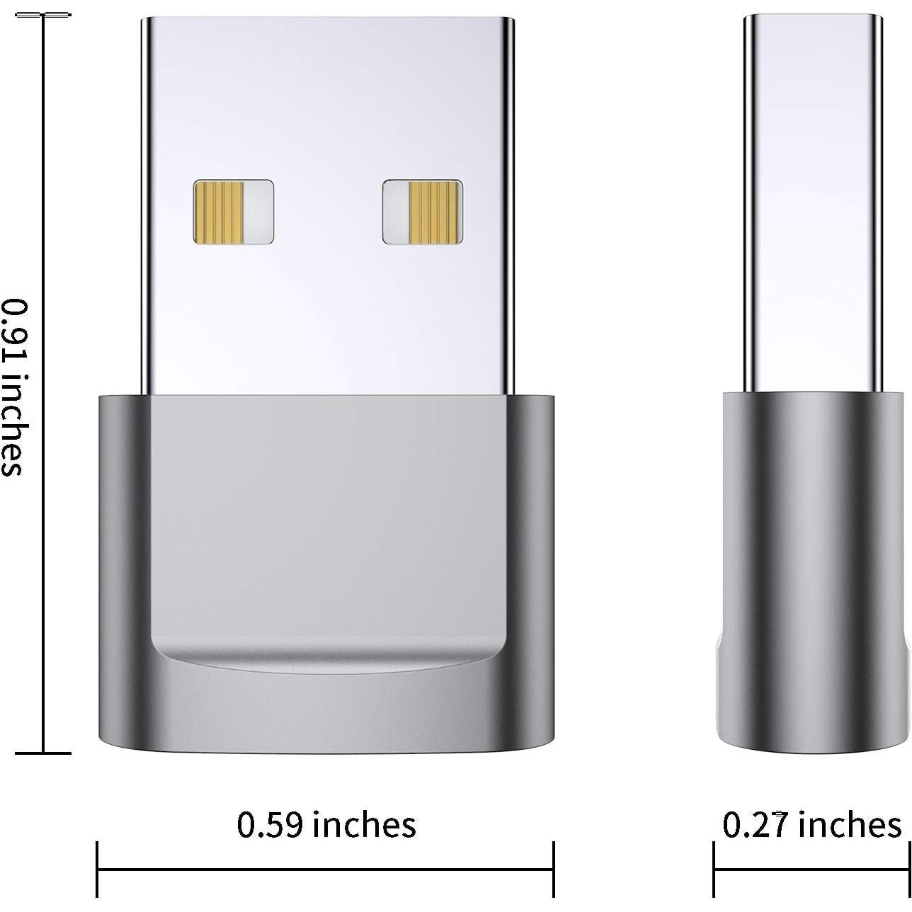 Adaptador USB C hembra a USB A macho QianLink - 4 unidades