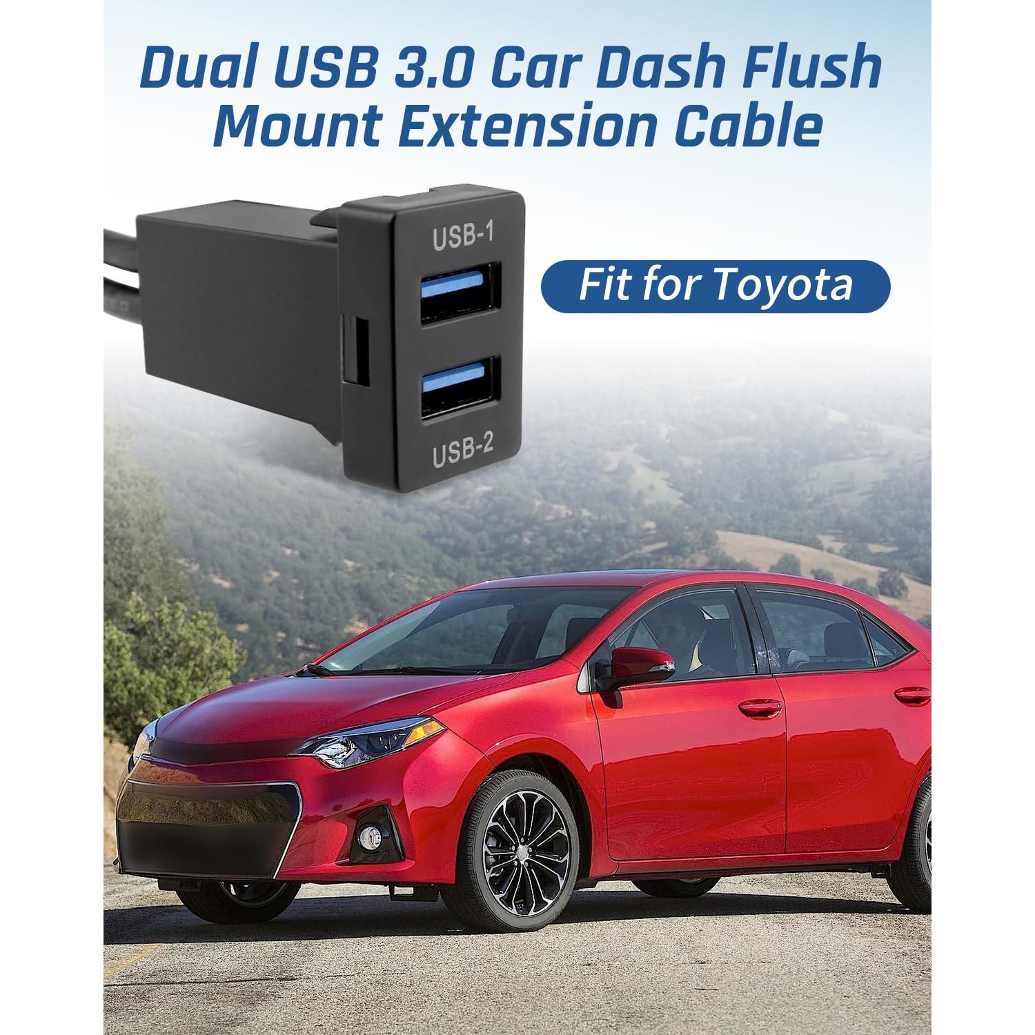 Cable de Extensión USB 3.0 Wujexuhe 1M para Automóvil Toyota