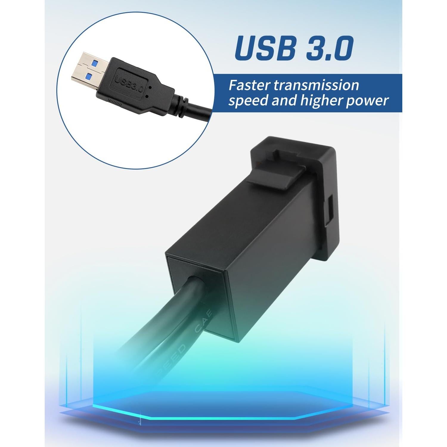 Cable de Extensión USB 3.0 Wujexuhe 1M para Automóvil Toyota