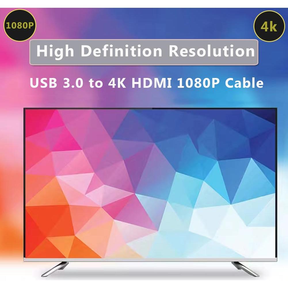 Adaptador USB a HDMI Znoogrn 2M para TV y Proyector