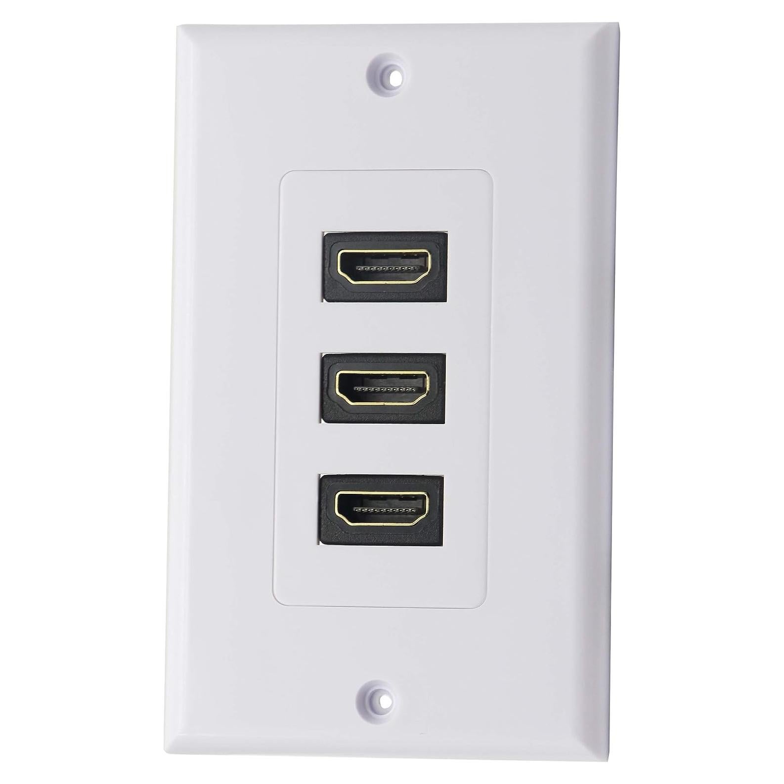 Placa de Pared HDMI 3 Puertos zdyCGTime - Soporta 4K 60Hz