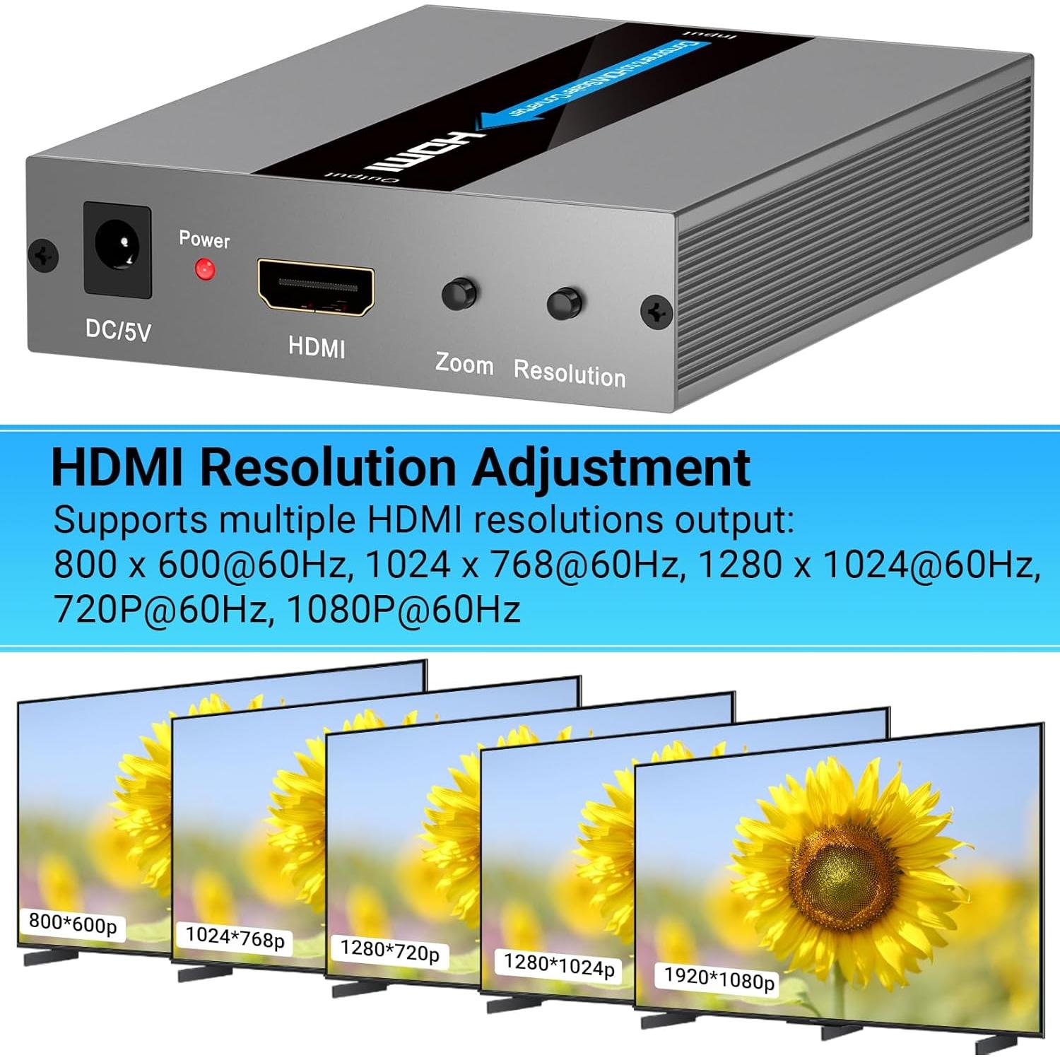 Convertidor de Componente a HDMI Scyniney con Escalado