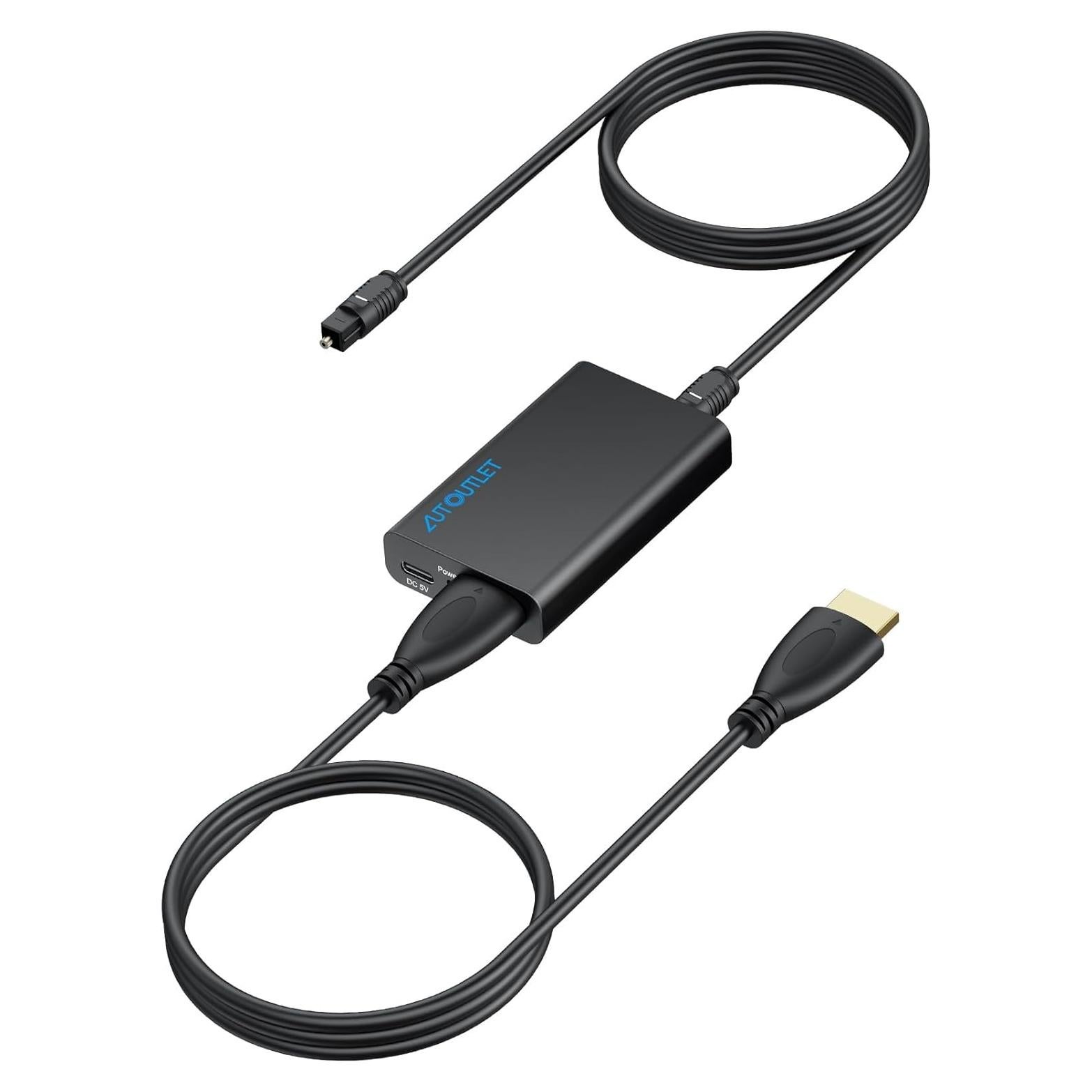 Adaptador HDMI eARC a Óptico AUTOUTLET - 192KHz, Dolby 5.1
