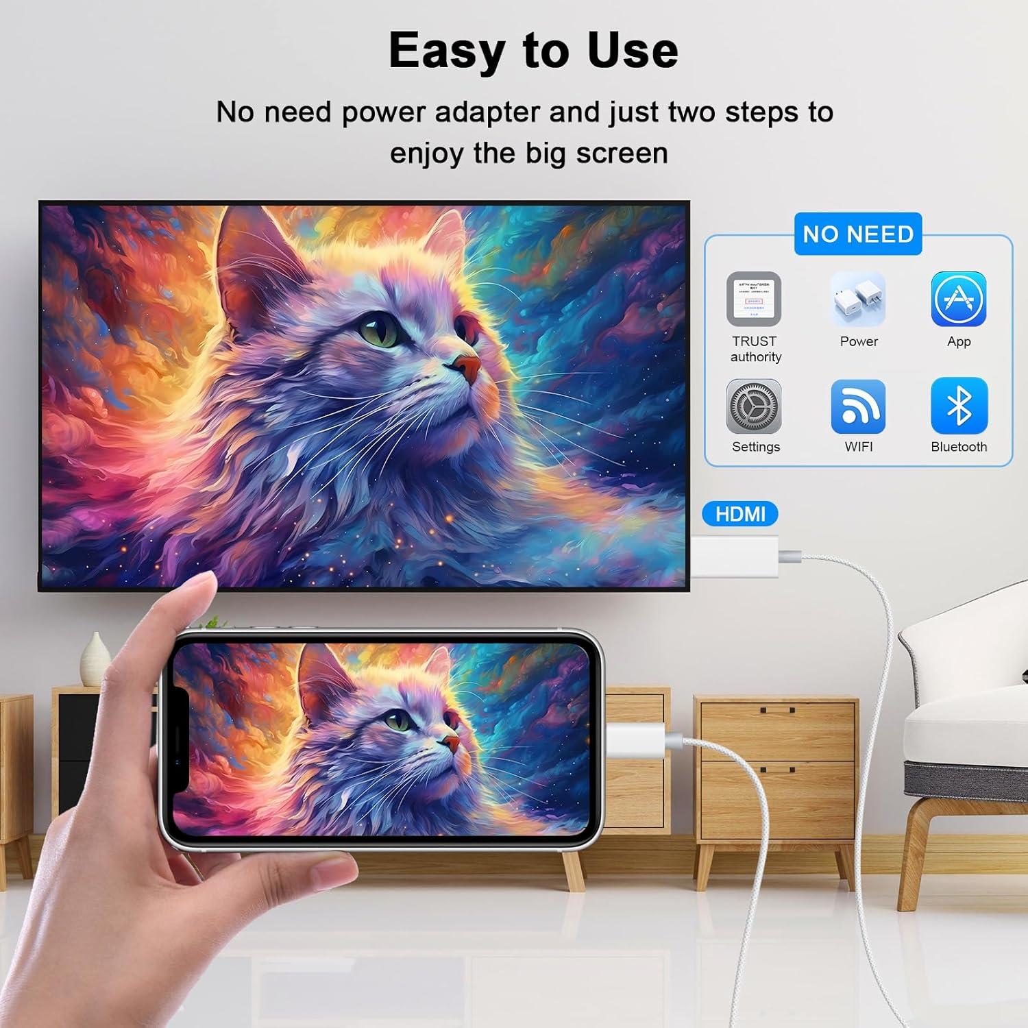 Adaptador Lightning a HDMI FUHAYA 1080P para iPhone y iPad