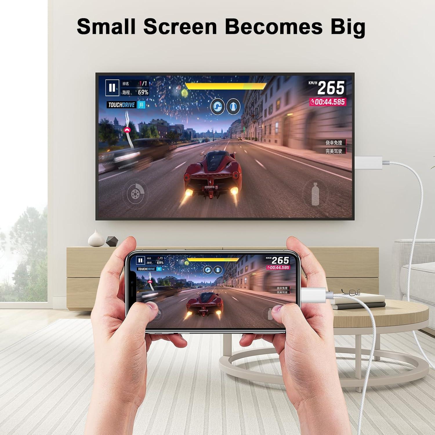 Adaptador Lightning a HDMI FUHAYA 1080P para iPhone y iPad