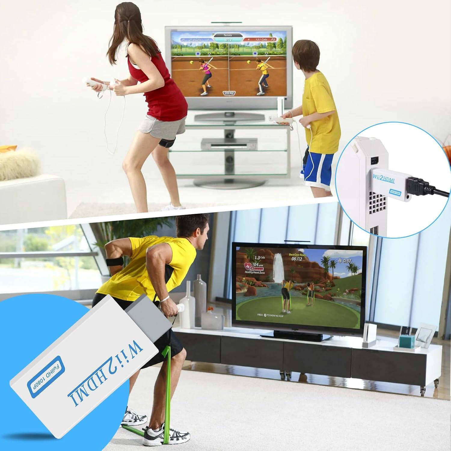 Adaptador HDMI Herfair para Wii y Wii U 1080P con Audio 3.5mm